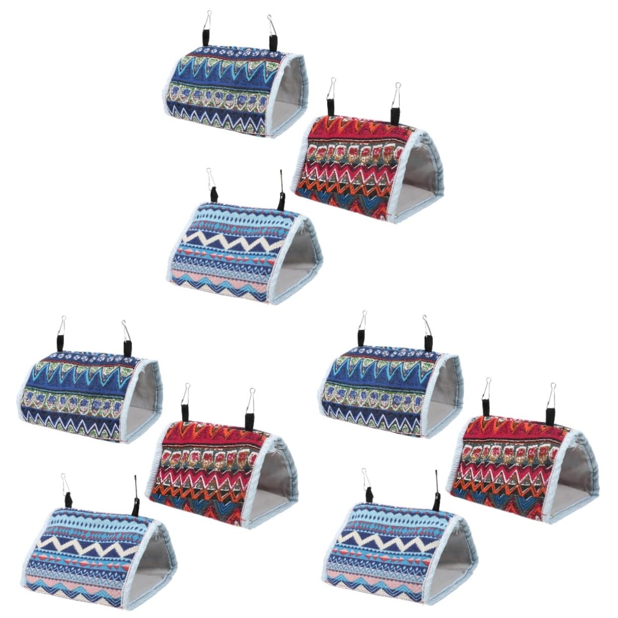BESPORTBLE 9pièces Hamac Suspendu pour Oiseaux Tente pour Perruches Et Perroquets De Cages Colorées Petits Modèles