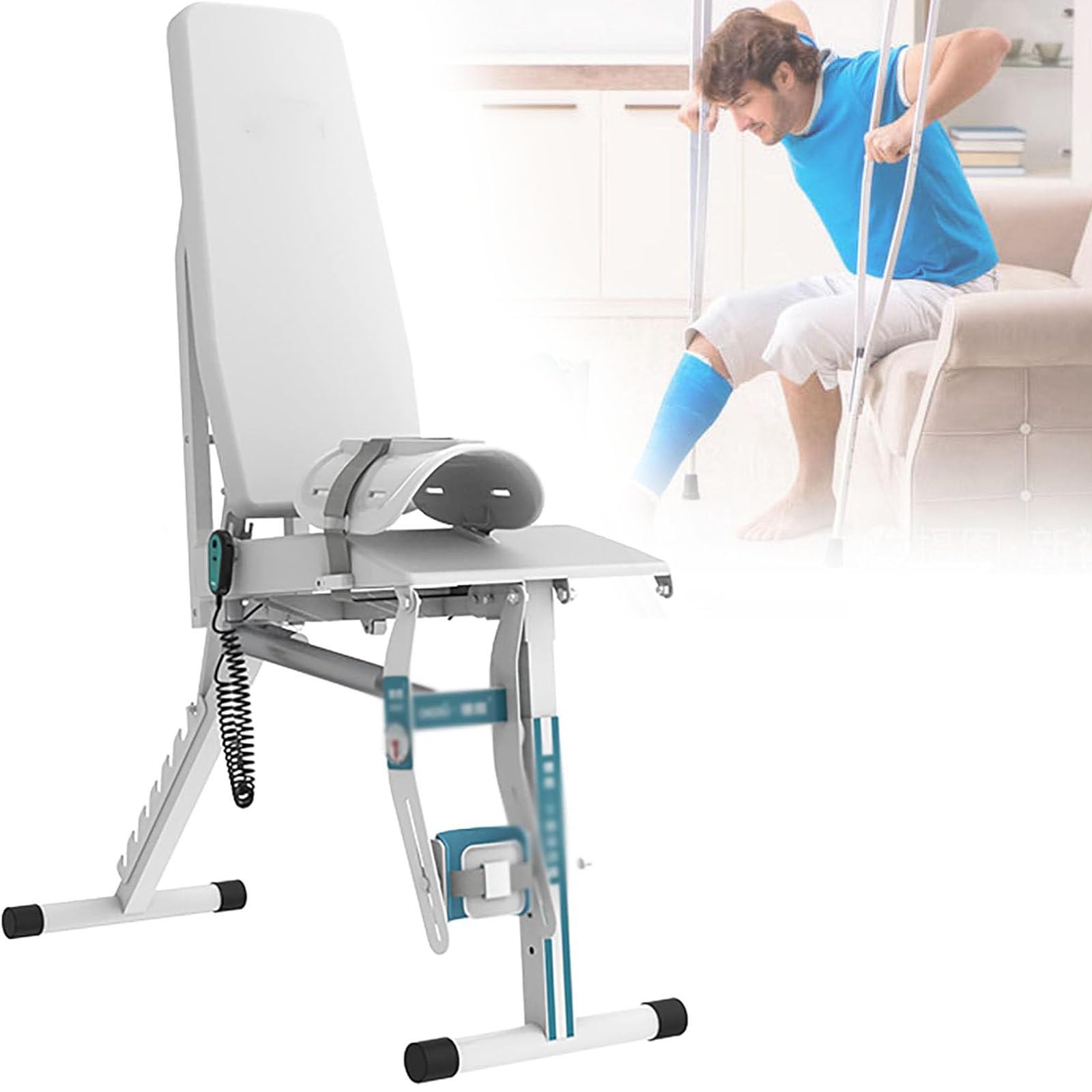 Elektryczny domowy przyrząd do ćwiczeń kończyn dolnych, trenażer do rehabilitacji kolan, przyrząd do ćwiczeń nóg do fizjoterapii, regulowany w zakresie od -10° do 150° leftleg