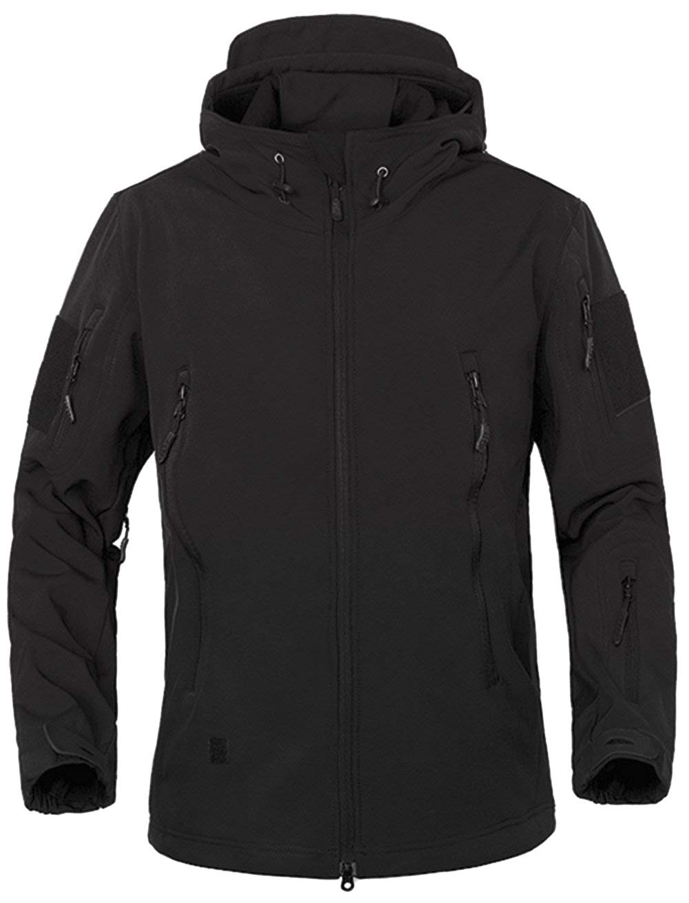 Chaqueta táctica militar cálida polar de manga larga con capucha camuflaje Softshell impermeable para hombre para acampar caza pesca al aire libre chaqueta con capucha