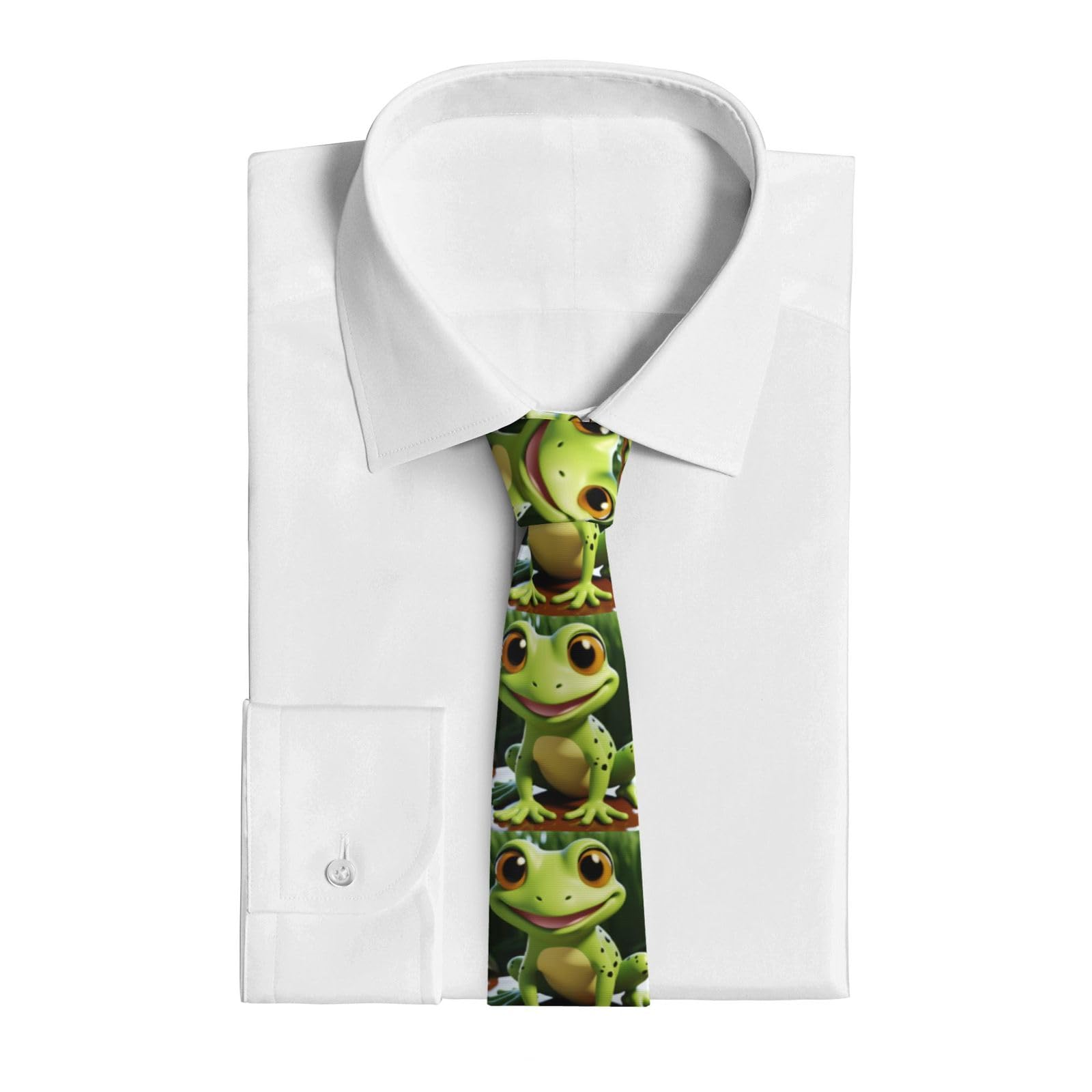 Anceky Men's As Pic Cute Frog Tie For Neckties Silk Novelty Neckties For Business Wedding