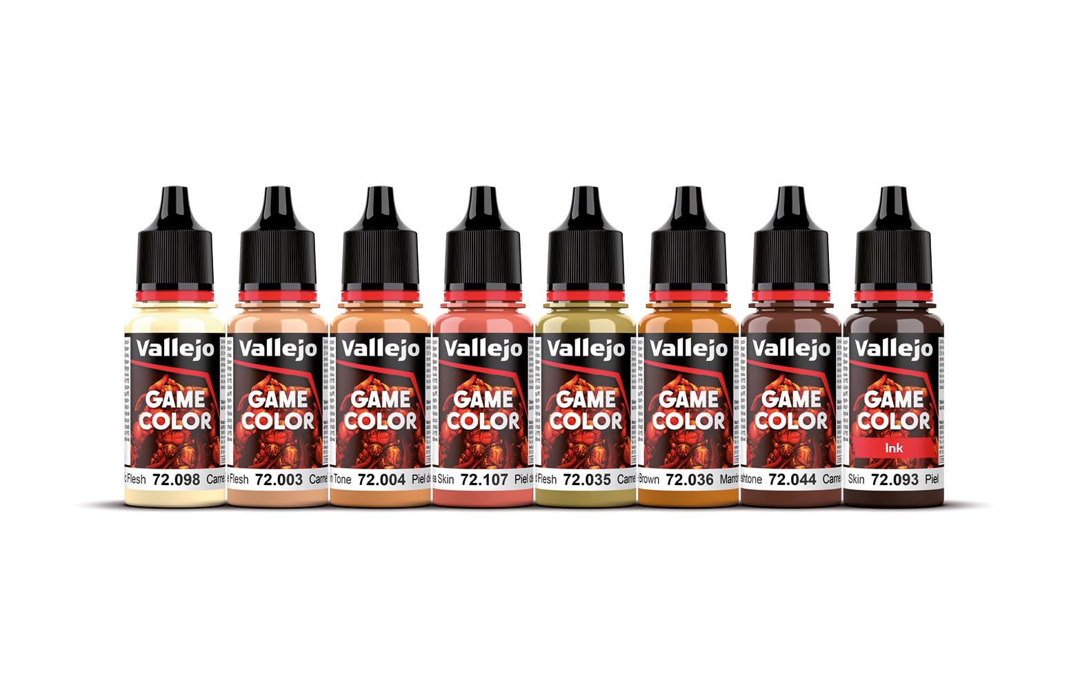 Vallejo Lot de 8 couleurs de jeu AV - Teinte de peau