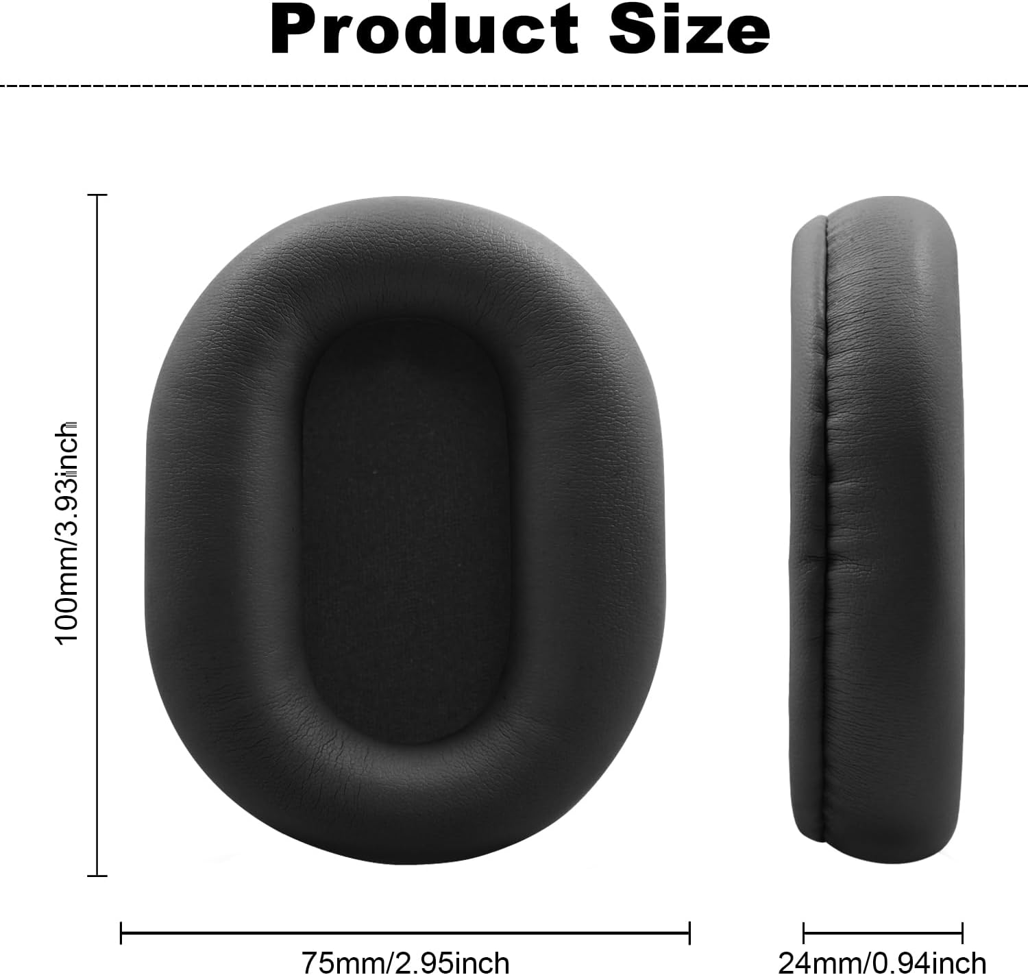 Replacement Ear Pads for Sony WH-CH710N/WH-CH720N Headphones, Replacement Ear Pads Cushion Cover Comfortable Durable Cushion (Black) - Image 2