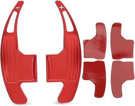 Astibym Red Aluminum Paddle Shifter Extension , Performance Transmission Upgrade Accessory , Direct Fit GT Shelby V6 , Compatible with 2015 2022 Vehicles