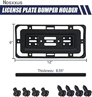 Vista 5 de Soporte universal para matrícula, kit de montaje de placa delanteratrasera, soportes para placa de matrícula para automóvil, camión, camioneta, SUV