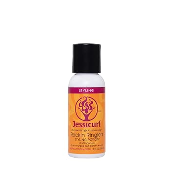 Jessicurl, Rockin Ringlets Styling Potion, No Fragrance Added, 2 Fl oz. Curl Enhancer with Flaxseed Extract, Curl Defining Styler for Curly Hair and Frizz Control