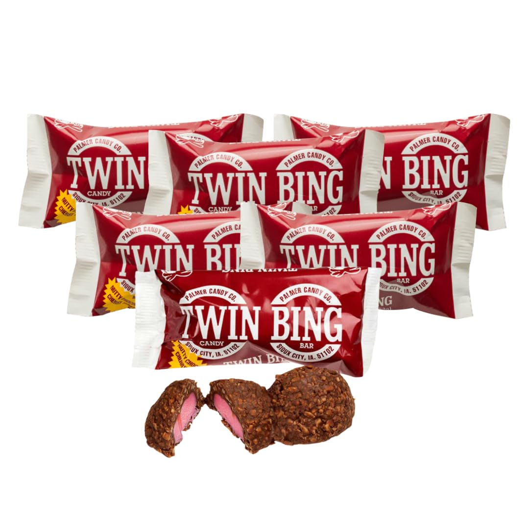 Palmer Bing Bars By Lyza's Sweets & Treats (Pack of 6, Twin Cherry Bing)