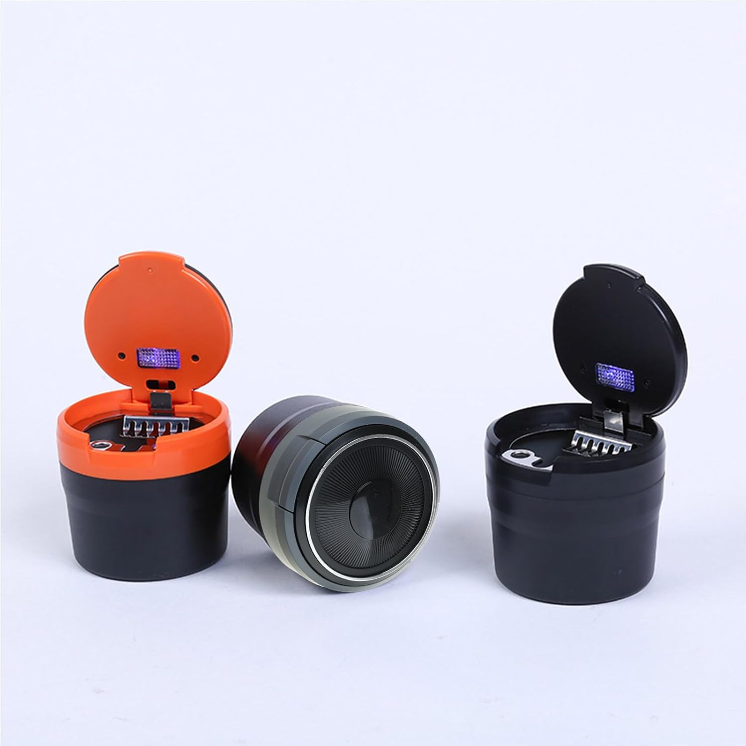 Car Ashtray with Glowing LED Cup Holder Automotive with LED Lighting & Secure Car Spare Smokeless