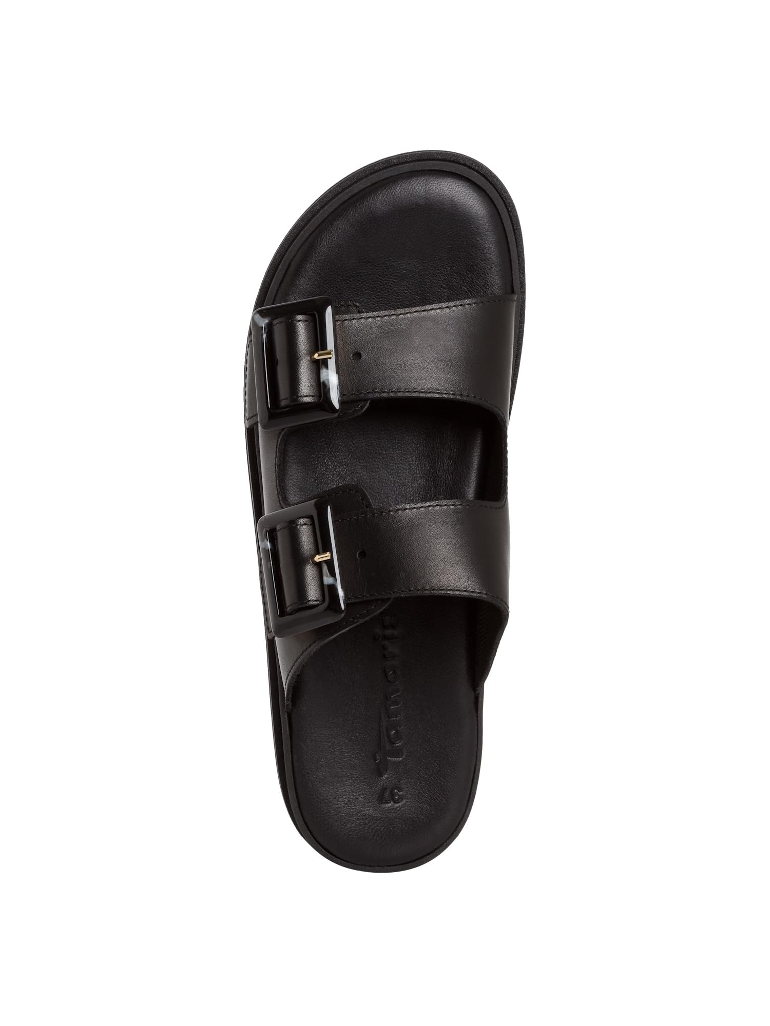 tamaris Damskie Klapki czarny TAMARIS-1-27207-42 003 BLACK LEATHER