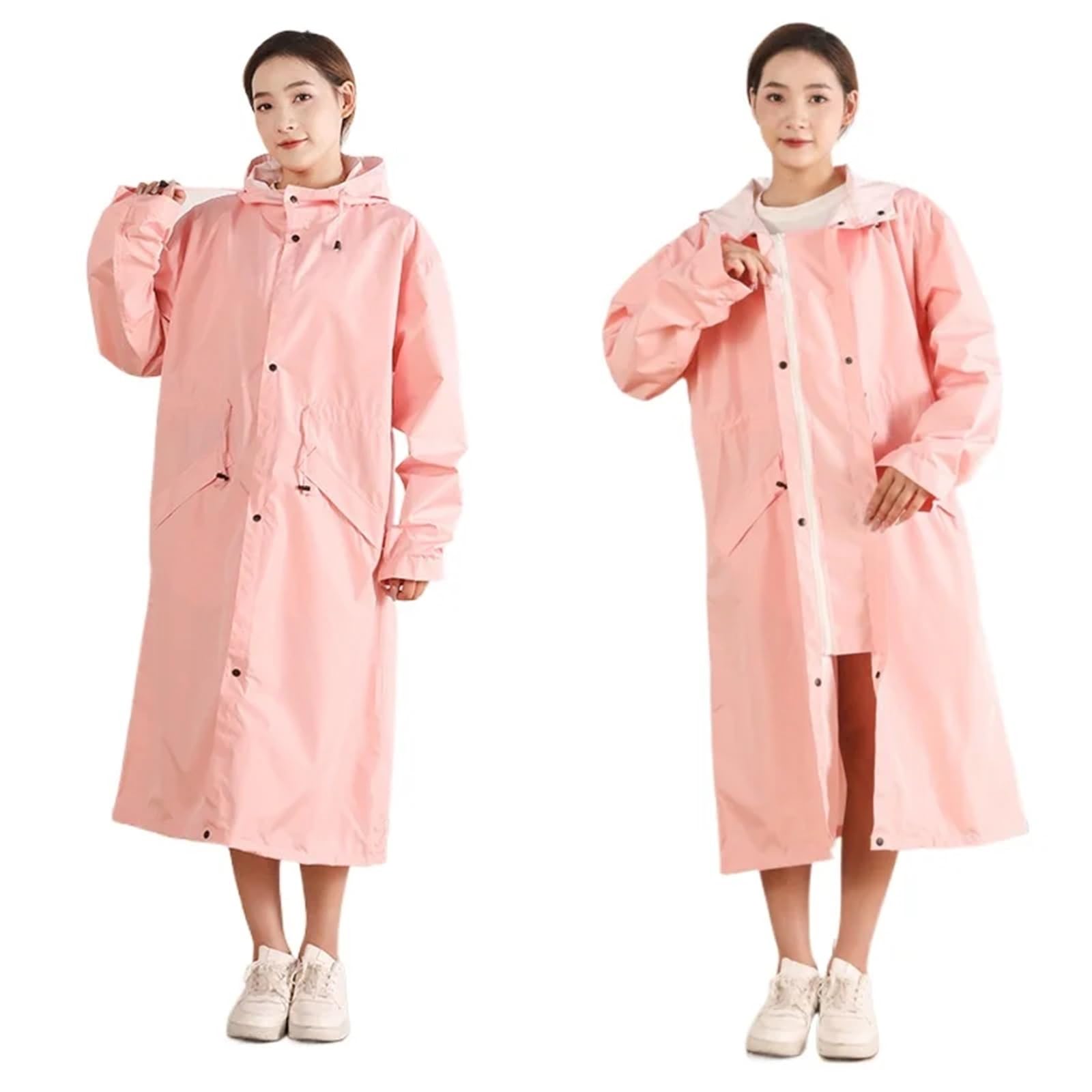 Chubasqueros Impermeable Gabardina larga impermeable for mujer, unisex, for exteriores, senderismo, poncho de lluvia resistente