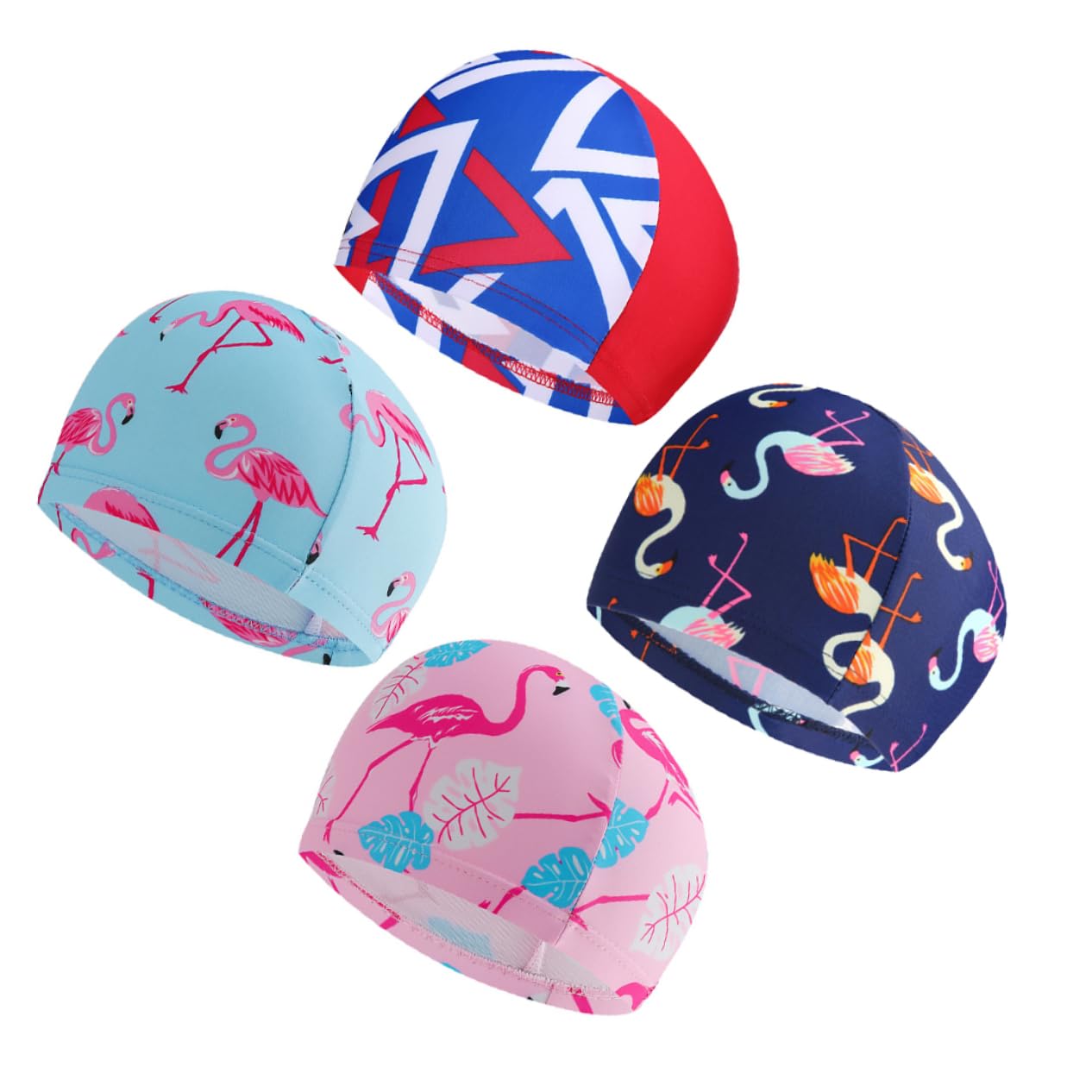 VANZACK 12piezas Gorro De Natación Infantil De Estilo Cartoon Set De Gorro Elástico y Cómodo para Niño Niña y Niñas para Piscina y Actividades Acuáticas