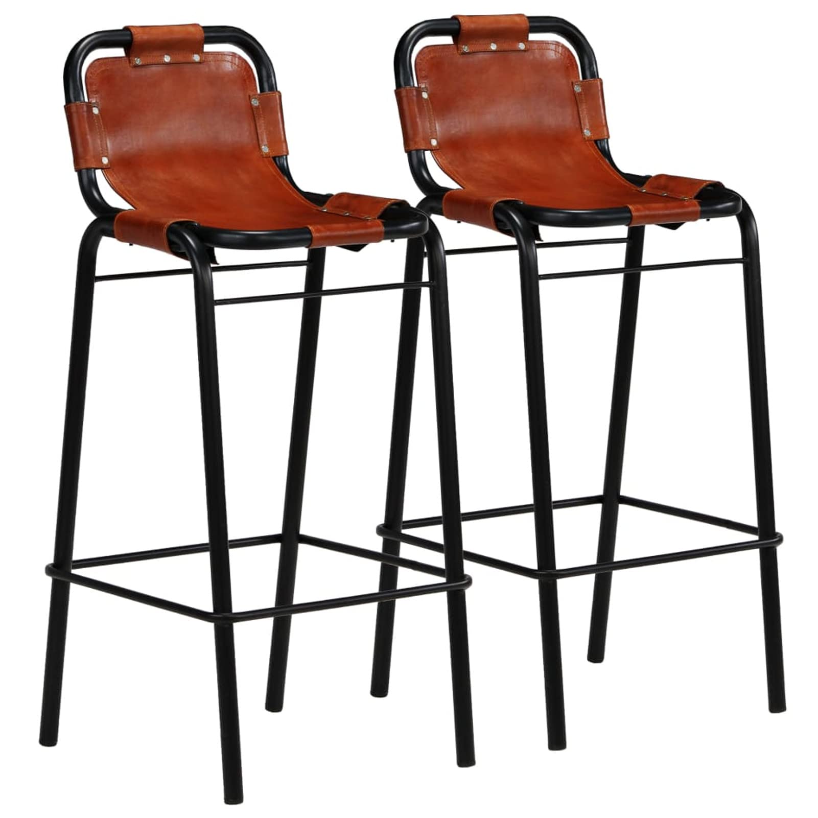 Set da bar 3 pezzi in legno massello di recupero e vera pelle di capra, set di tavolo da pranzo, tavolo da , set di mobili salvaspazio per casa, , ufficio