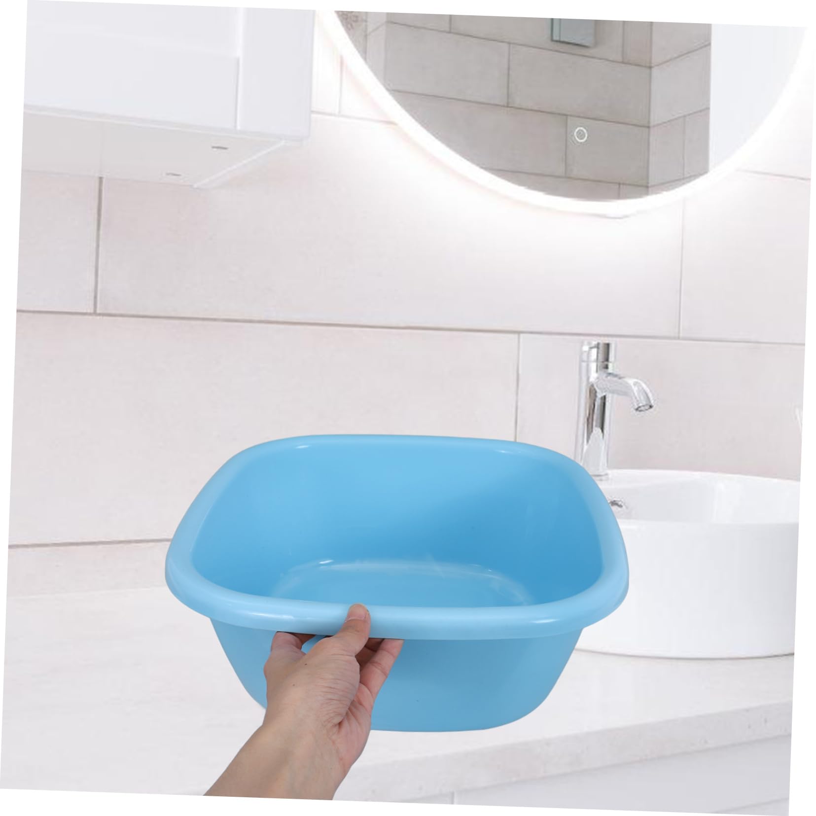 CALLARON 3 Piezas Palangana de Plástico Pp para Lavar, Lavabo Grande, Fácil de Limpiar, Resistente Deformación, para Cocina y Baño
