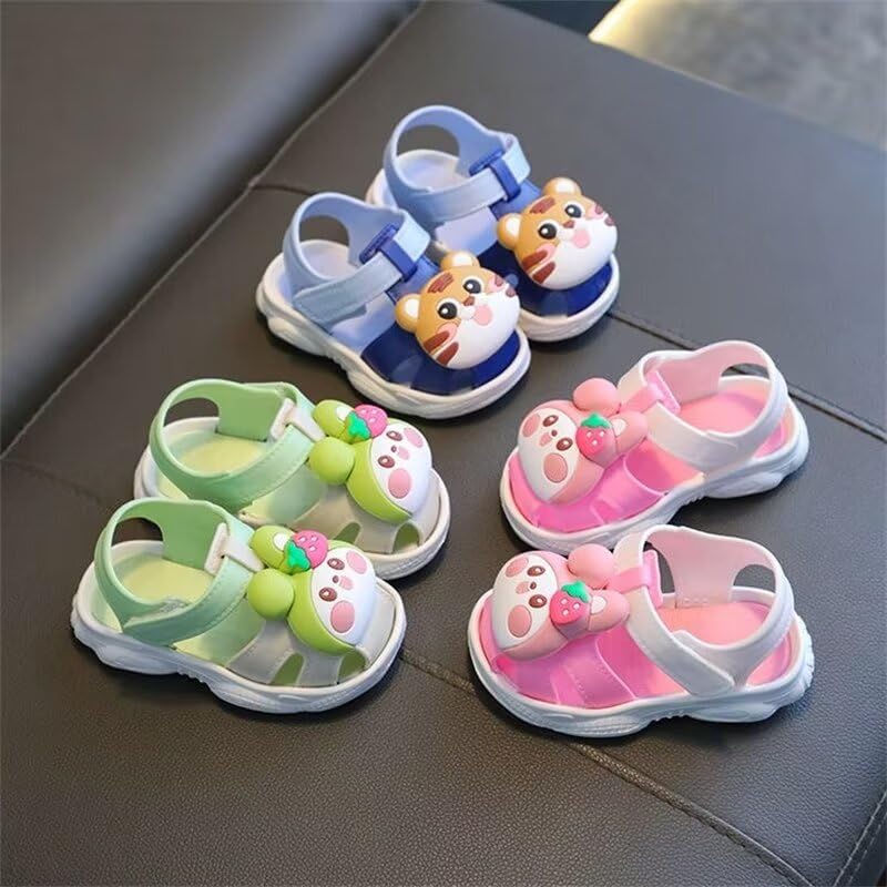 Zonkacen Baby Boy Girl Breathable Anti Skid Lovely Soft Sport Sandals for Summer Outdoor Home House School Playing Walk Vacation Green Rabbit Infant 3