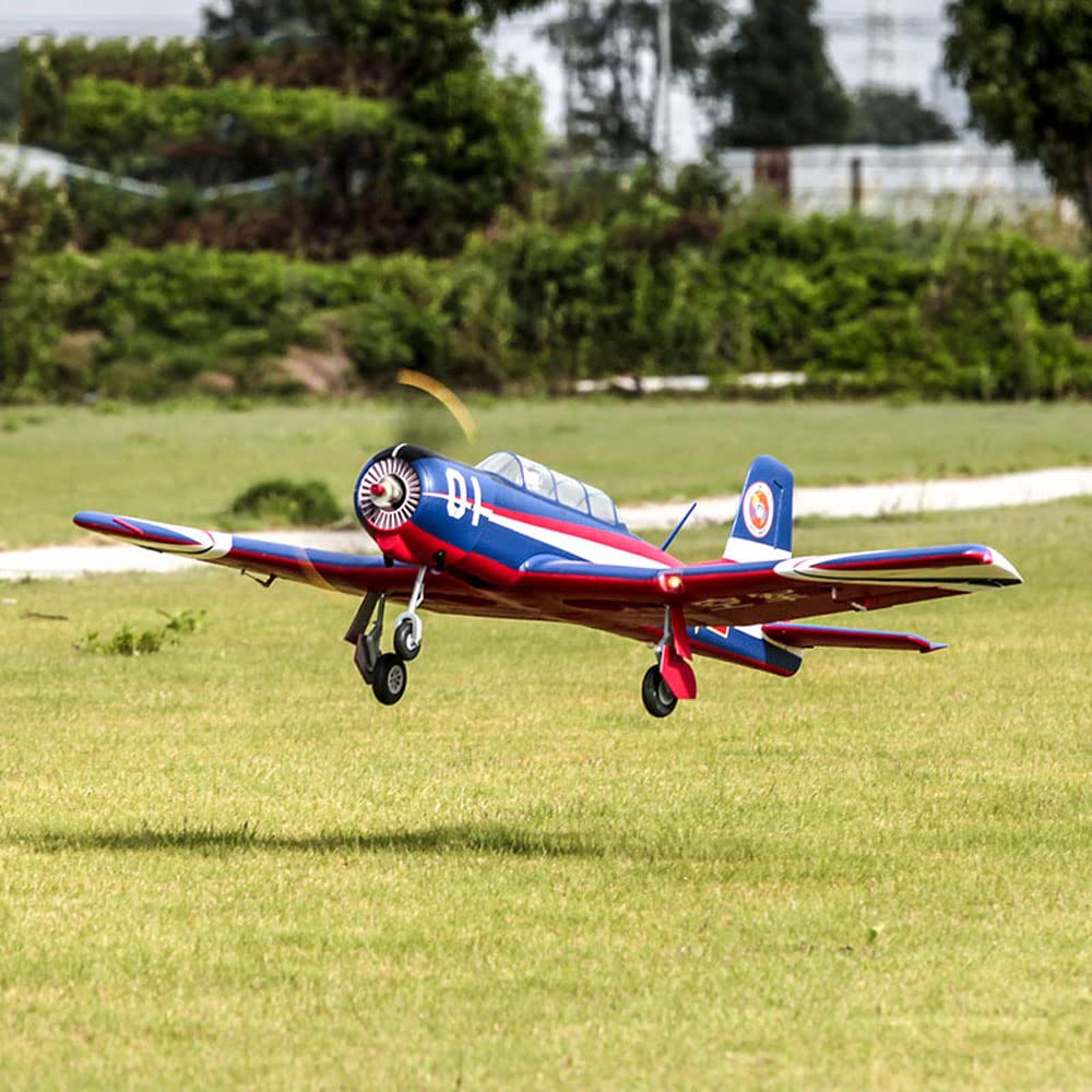 GuyAna Aereo RC Aereo telecomandato a 6 canali, Apertura alare da 1.200 mm (47,2") con Alette e luci a LED, Mostra Aerei RC per Adulti RTF