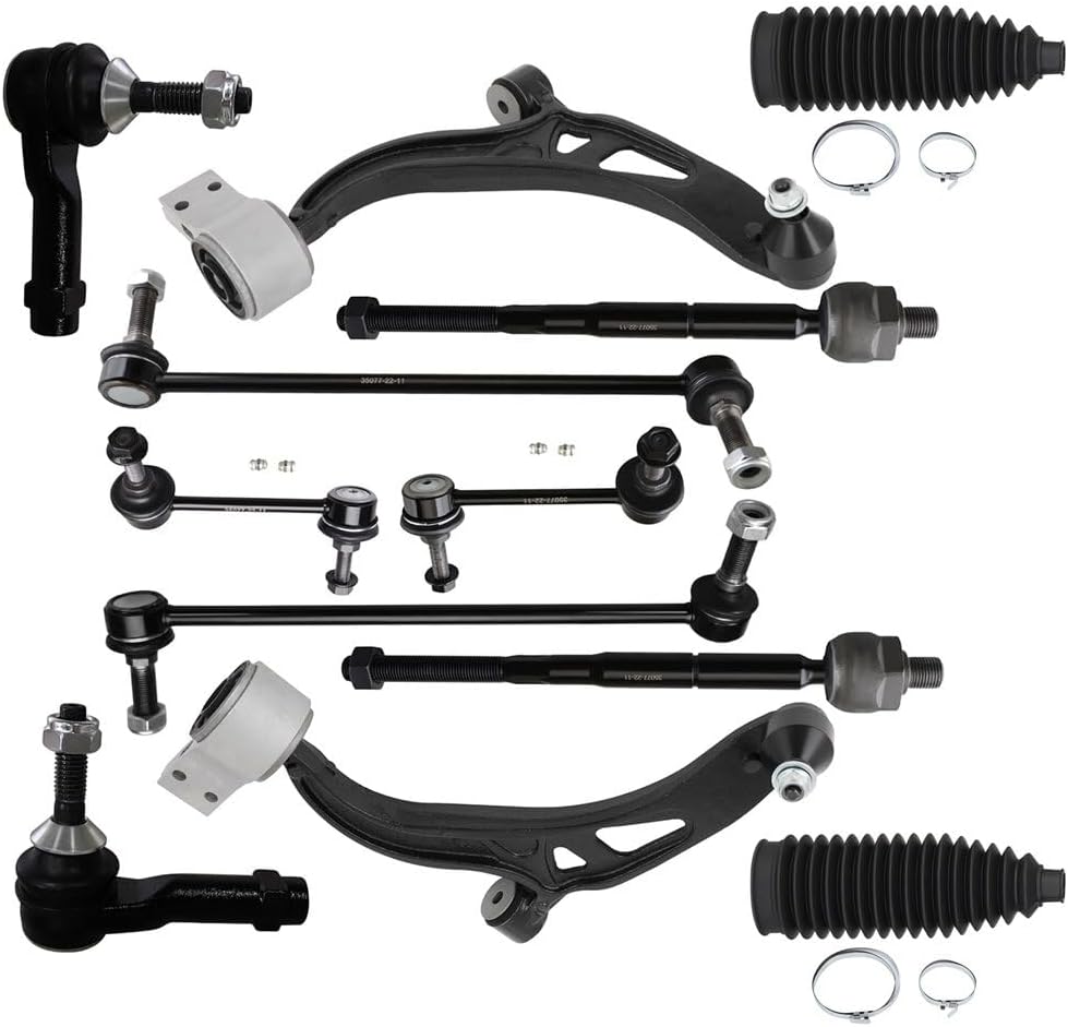 ASAPE Tie Rod End Control Arm Sway Bar End Link Ball Joint 12PCS Front Suspension Kit Fit for 2011-2017 for Ford Explorer 2013-2015 for Ford Police Interceptor Utility