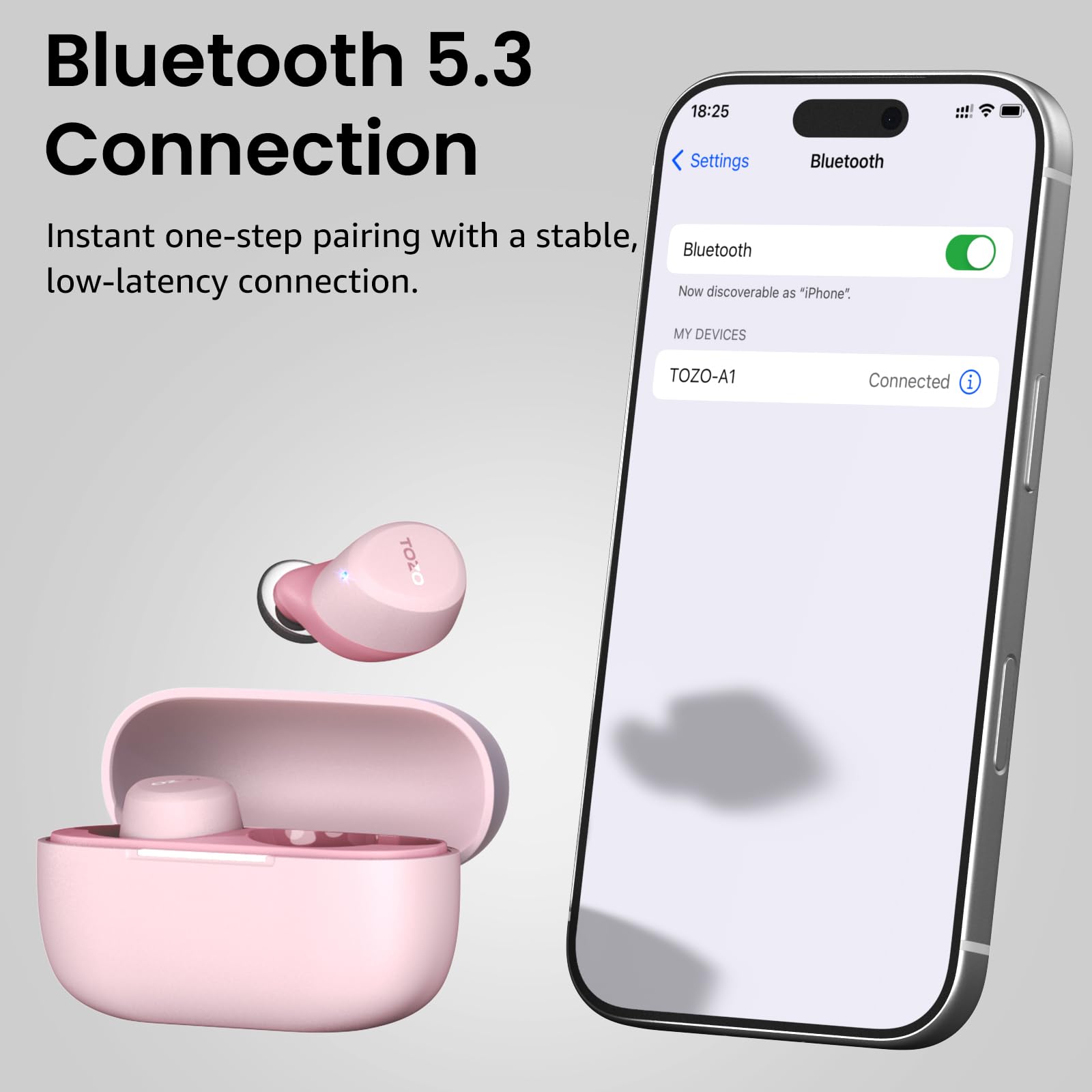 TOZO A1 Wireless Earbuds Bluetooth 5.3 Light Weight in Ear Headphones view 9
