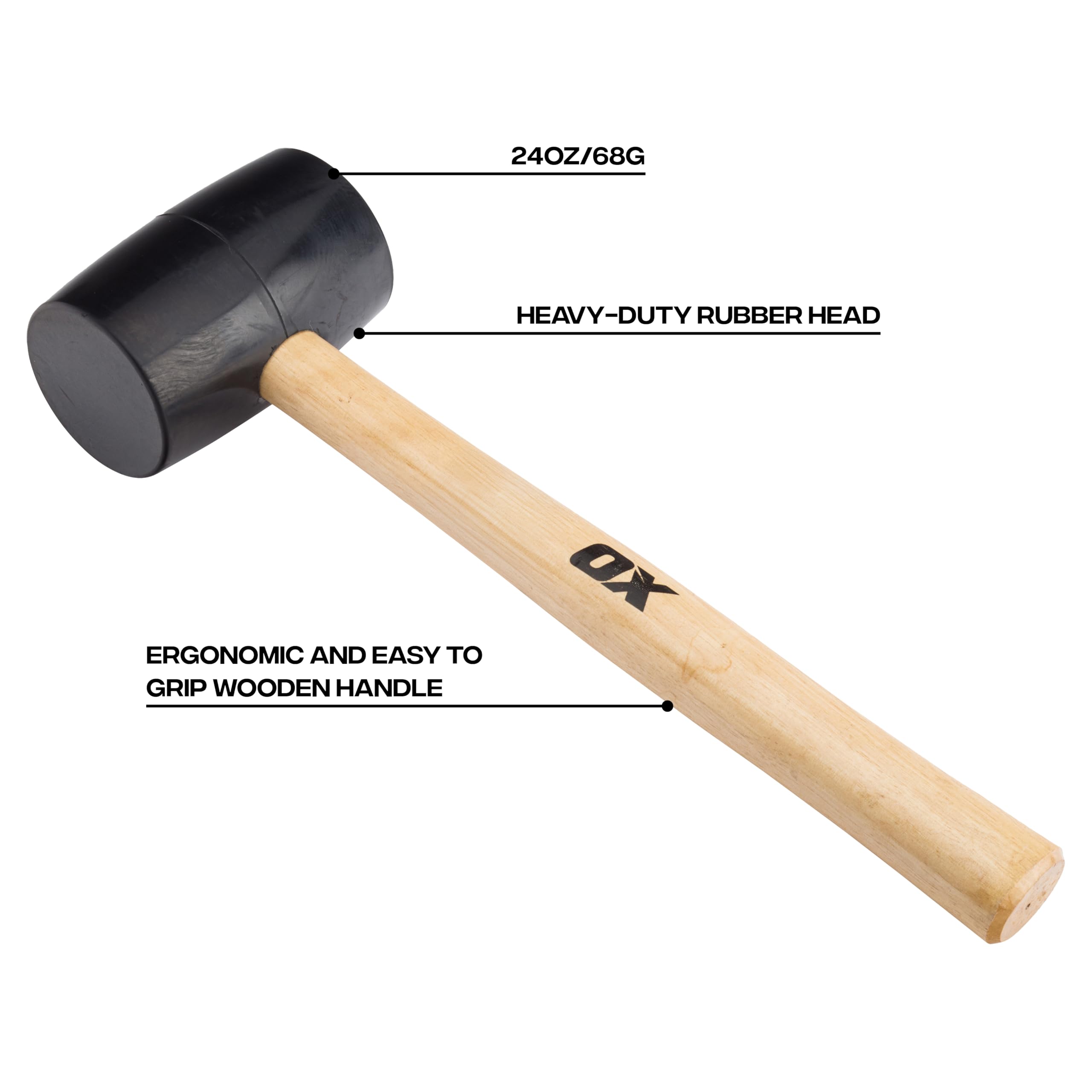 OX Commercio Nero Martello di Gomma 680g
