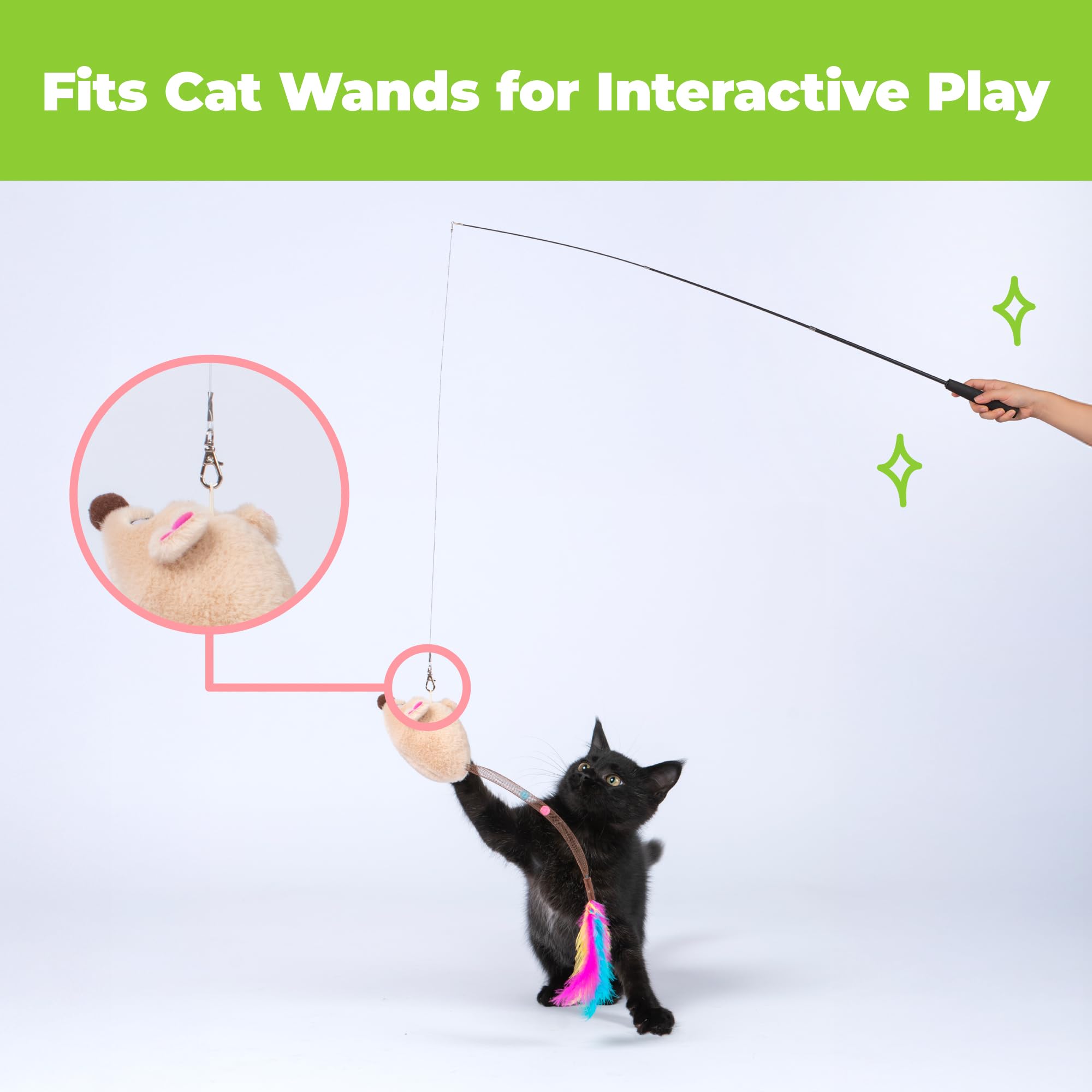 Catify by Best Pet Supplies Interaktives Katzenspielzeug, Plüschspielzeug, bewegungsaktiviertes und quietschendes Spielzeug mit amerikanischer Katzenminze für Katzen und Kätzchen