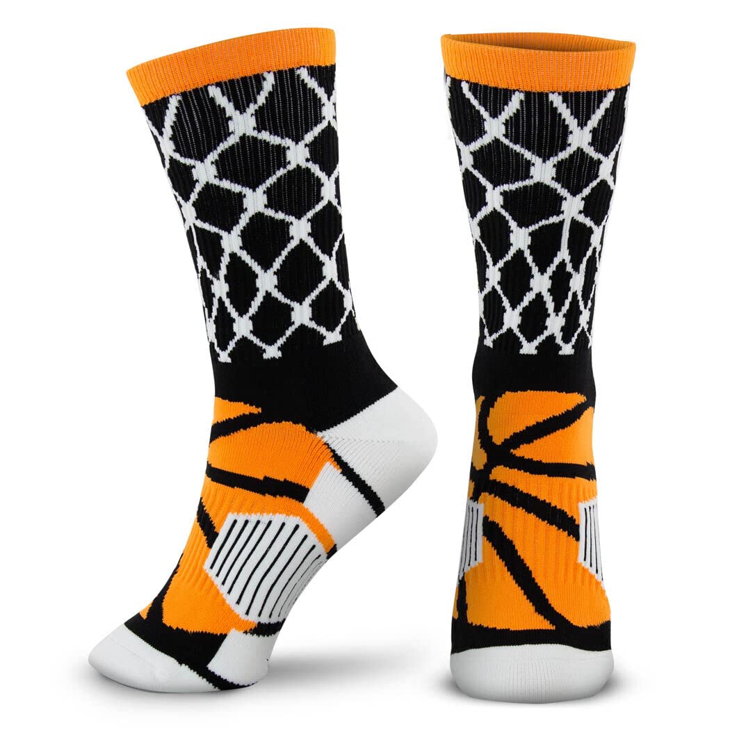 ChalkTalkSPORTS Elite Basketball Socks | Performance Mid Calf Socks with Ball | Youth & Adult | Men & Women | Multiple Colors
