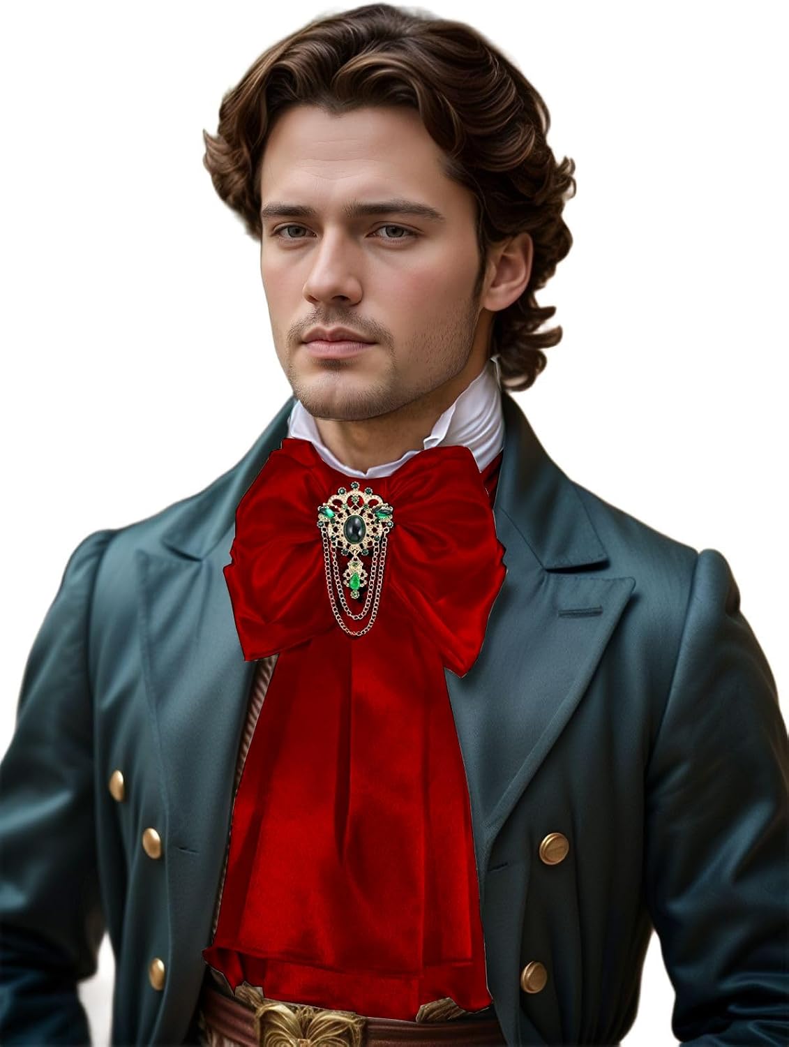 Men’s Vampire Jabot,Mens renaissance costume Collar for Halloween Wedding Party