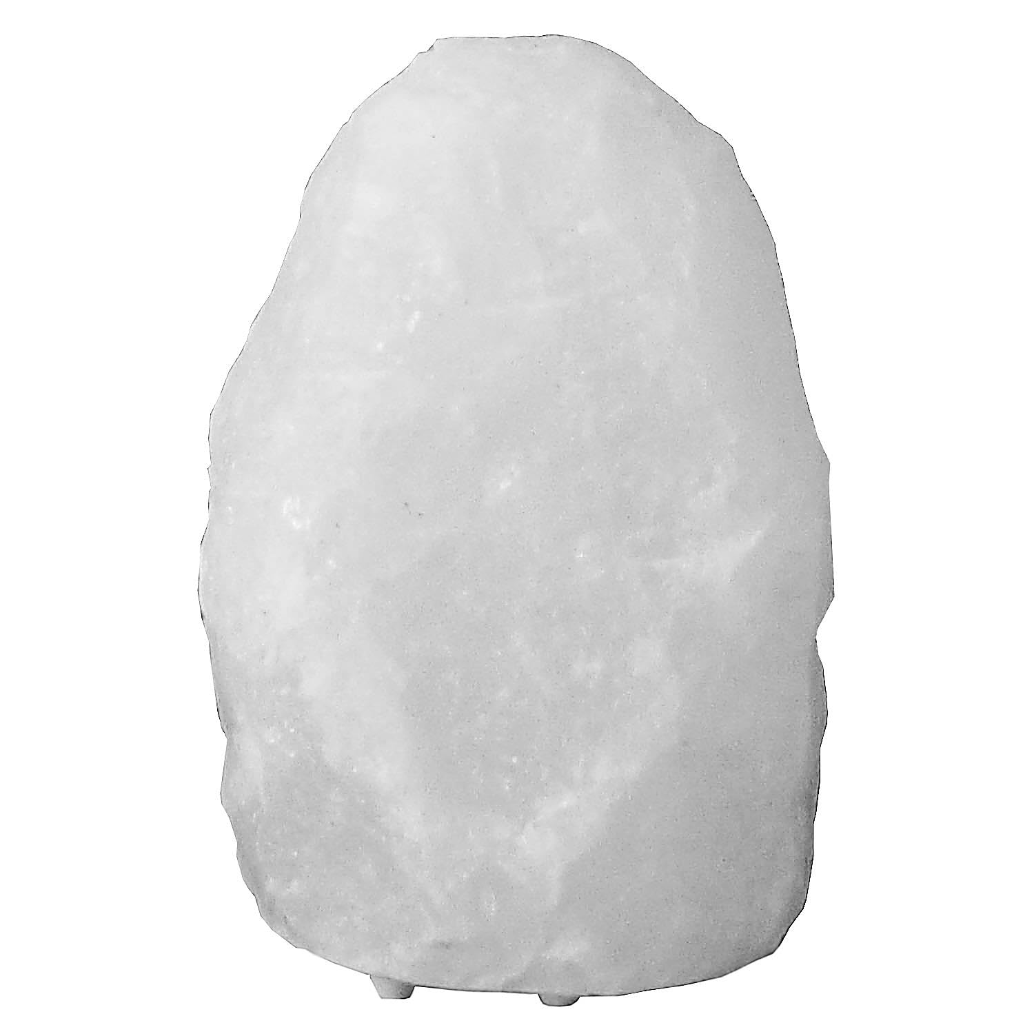 Salt Lamp White Himalayan Rock Salt Healing Crystals 100% Authentic Hand Crafted | LED Home Decor Dimmable Brightness | for Home Bedtime Nightlamp Base| USB Powered 1-2 KG