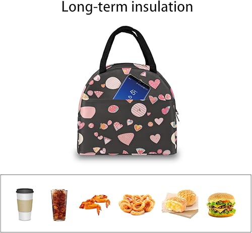 Miniatura 5 de Bolsa de almuerzo aislada reutilizable de azúcar para mujeres y adultos, lonchera de alta capacidad, contenedores pequeños a prueba de fugas, bolsa