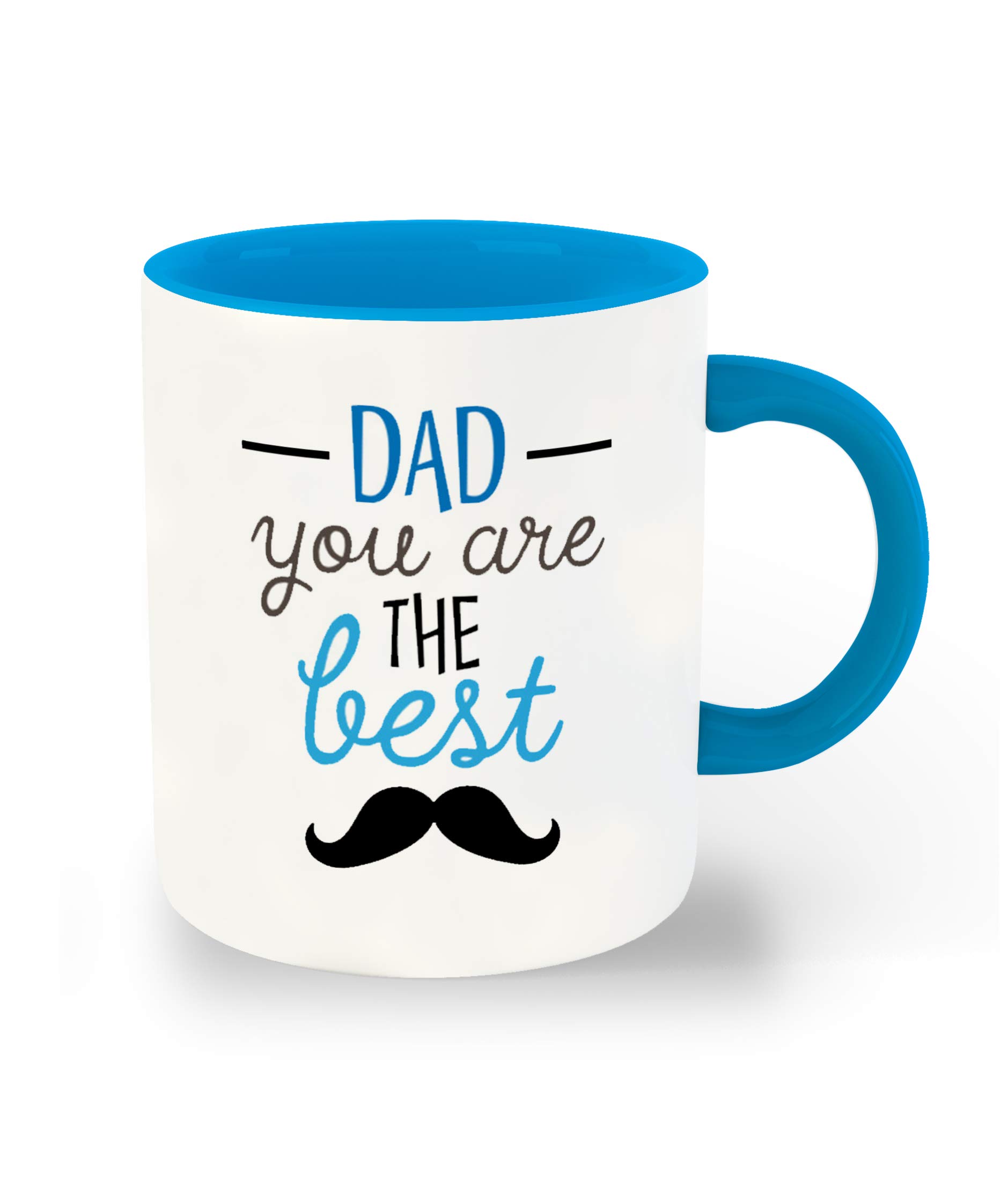 Whats Your Kick Sweet Dad, Best Dad Printed SkyBlue Inner Colour Ceramic Coffee Mug- Gift for Dad, Gift for Cute Dad, Best Gift, Unique Gifts (Multi 33)