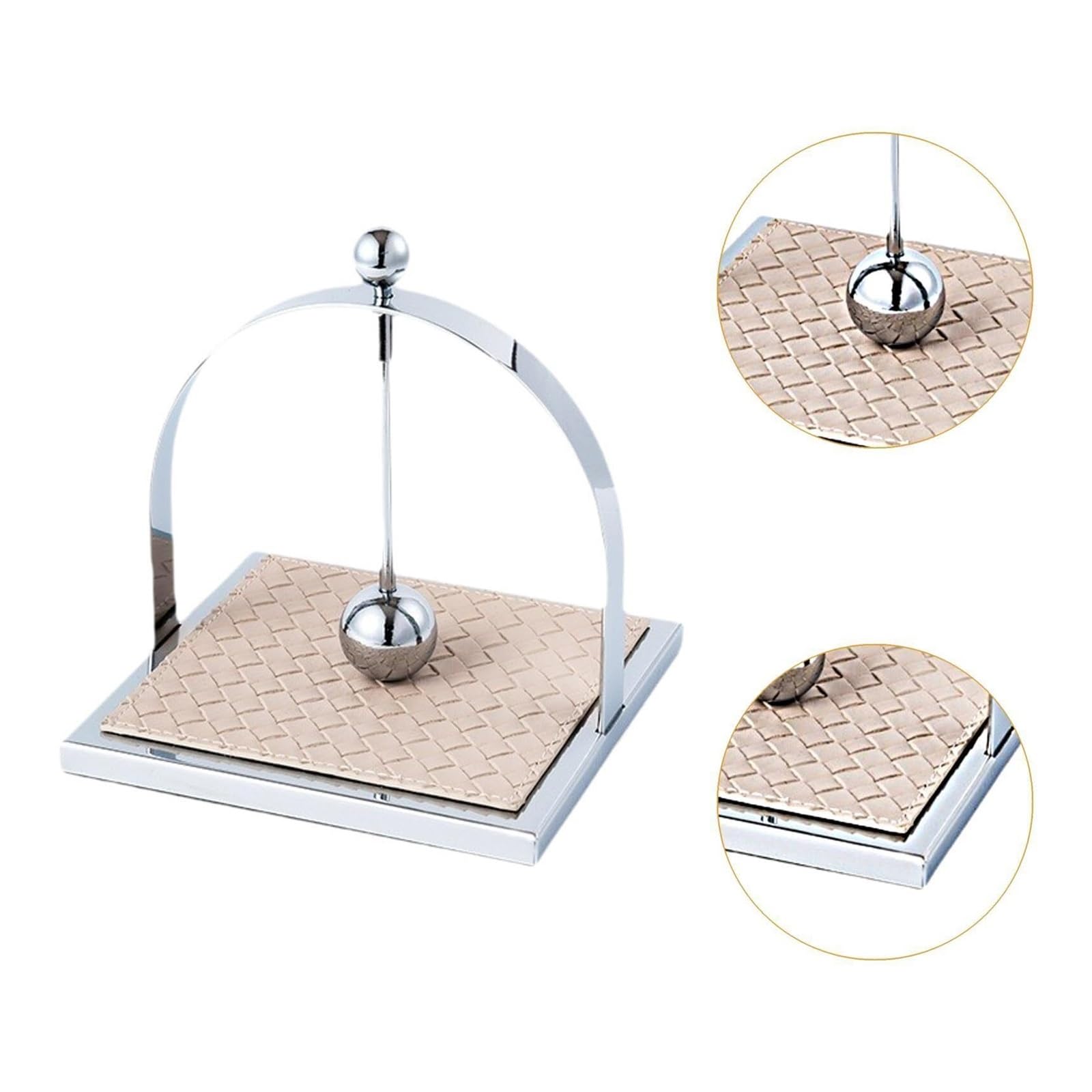 Portafazzoletti Dispenser for tovaglioli, porta asciugamani di carta da pranzo, moderno, con braccio ponderato for tessuto tavolo Arredamento per la casa(Argent)