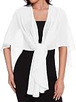 Shawls and Wraps for Evening Dresses Womens Chiffon Scarf Wedding Sheer Cover Up 2026