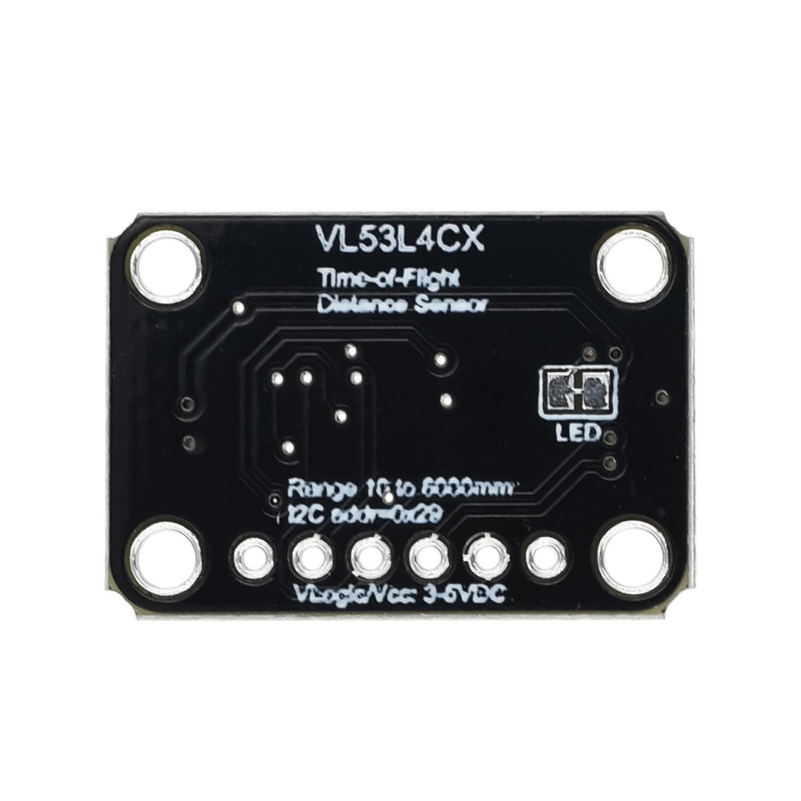 Accuracy VL53L4CX Modulo di misurazione da 1 a 6000 mm Misurazione della distanza di volo Scheda microcontrollore sensoriale Piccolo modulo ToF