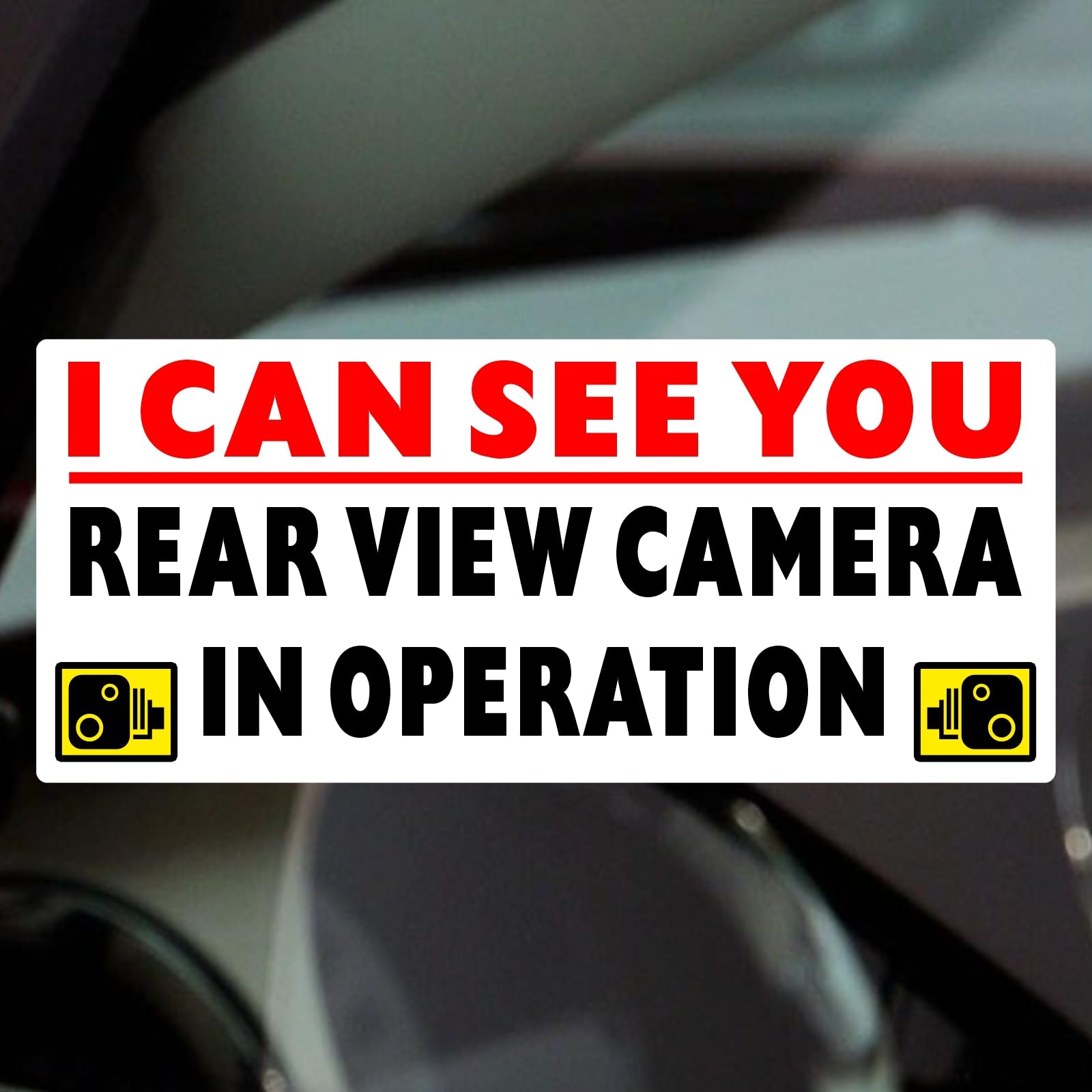 1 x VC7 I Can See You Rear View Camera in Operation Sticker Warning Sign Video Security Car Taxi Dash Cam Van Cab Bus Coach Label 200x87mm (Inside Window to Face Outwards *Not for Tinted Windows*)