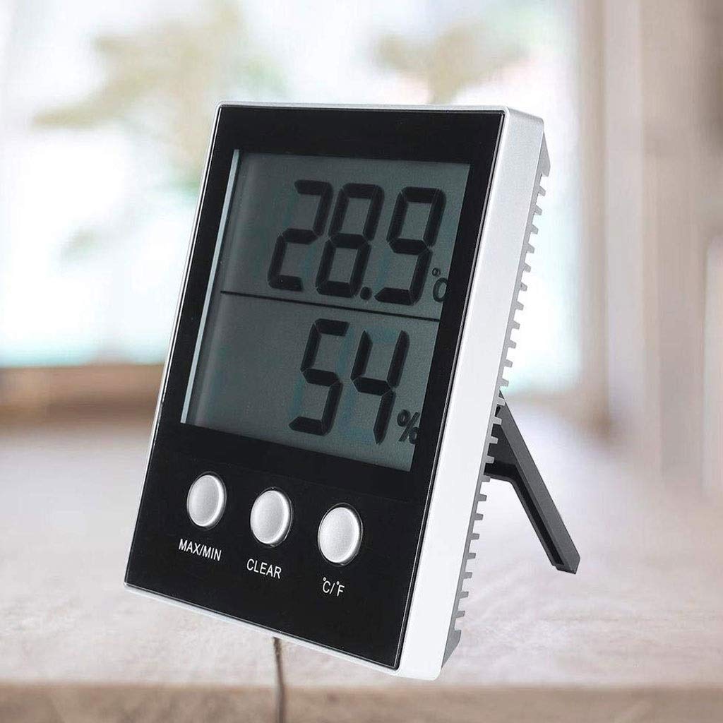 Cyfrowy higrometr, termometr, wilgotność względna i temperatura, miernik z wyświetlaczem LCD, przełącznik ℃ i ℉, do domu, biura, szklarni, magazynu
