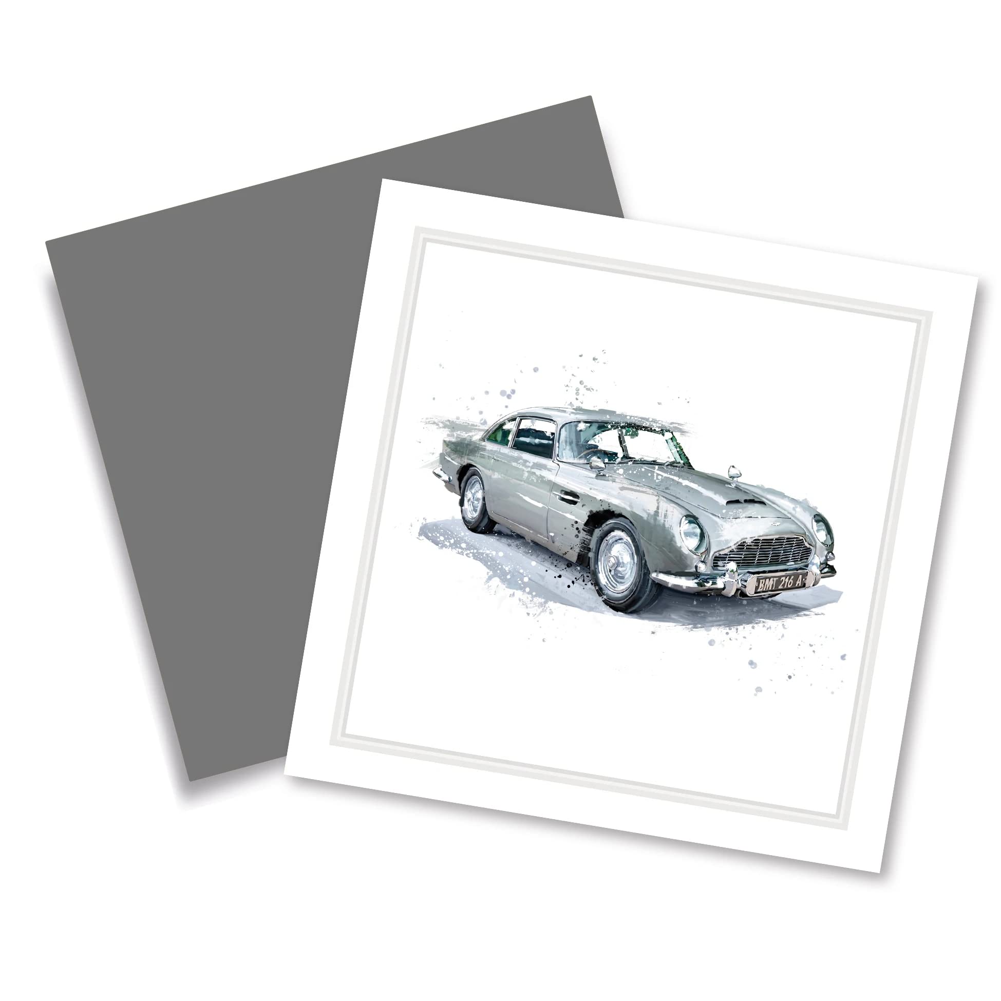 Cherry Orchard Male Silver Aston Martin Car Card