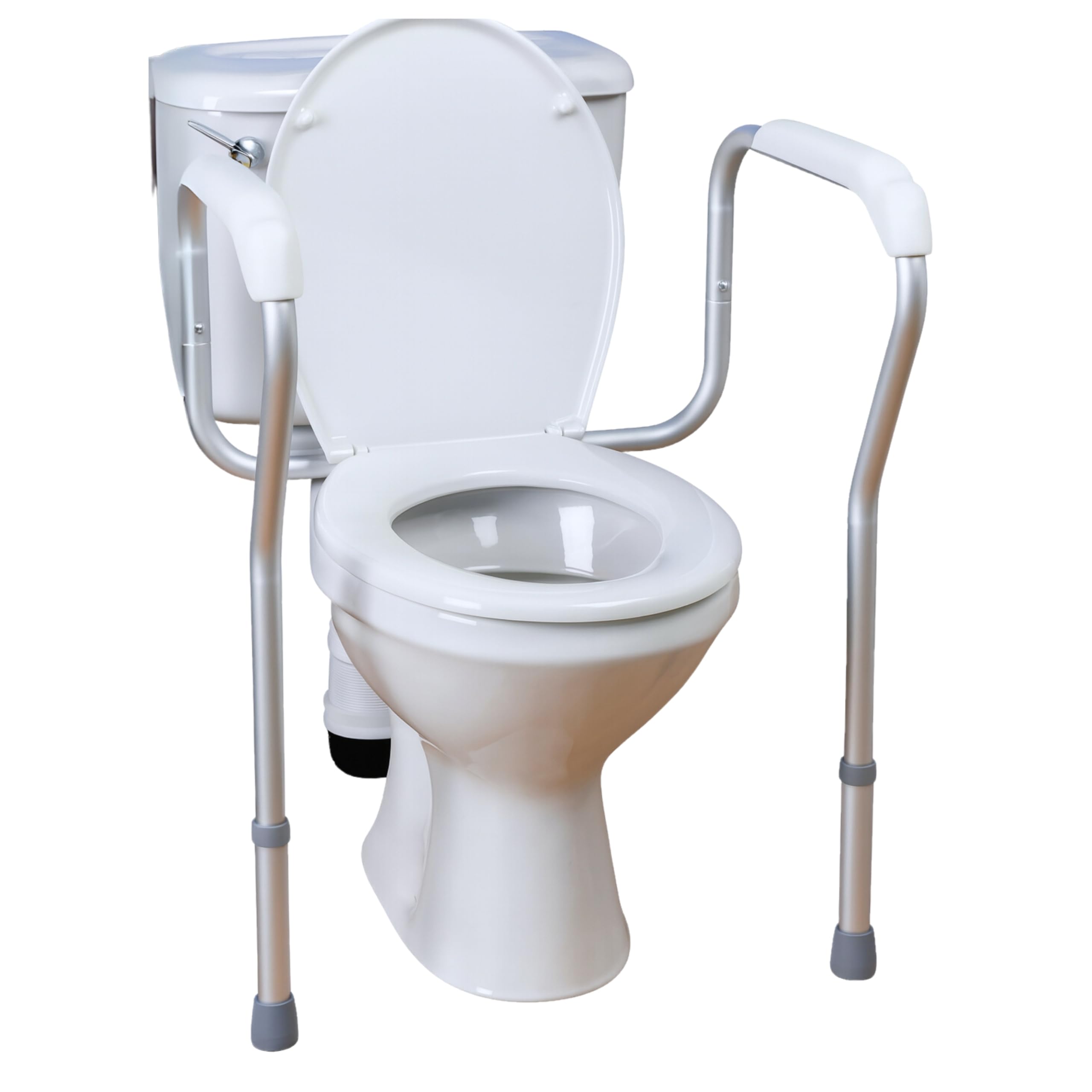 Homecraft Toilet Safety Frame, Height Adjustable, Bathroom Safety Aid for Easy on and Off, Support or Elderly/Disabled Height: 64 x 75cm, White