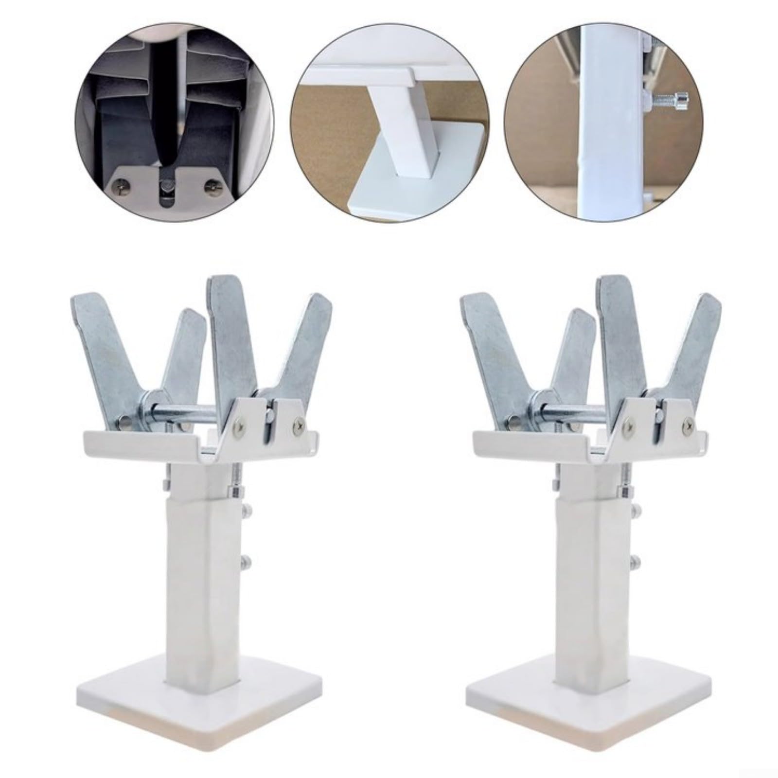 Lot de 2 supports de radiateur réglables en acier – Panneaux épais pour radiateur, double stabilité, avec accessoires d'installation