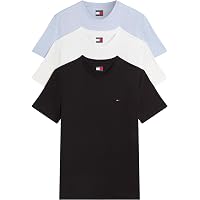 Tommy Jeans Tjm Xslim Dm0Dm21579 T-Shirt da Uomo, Confezione da 3