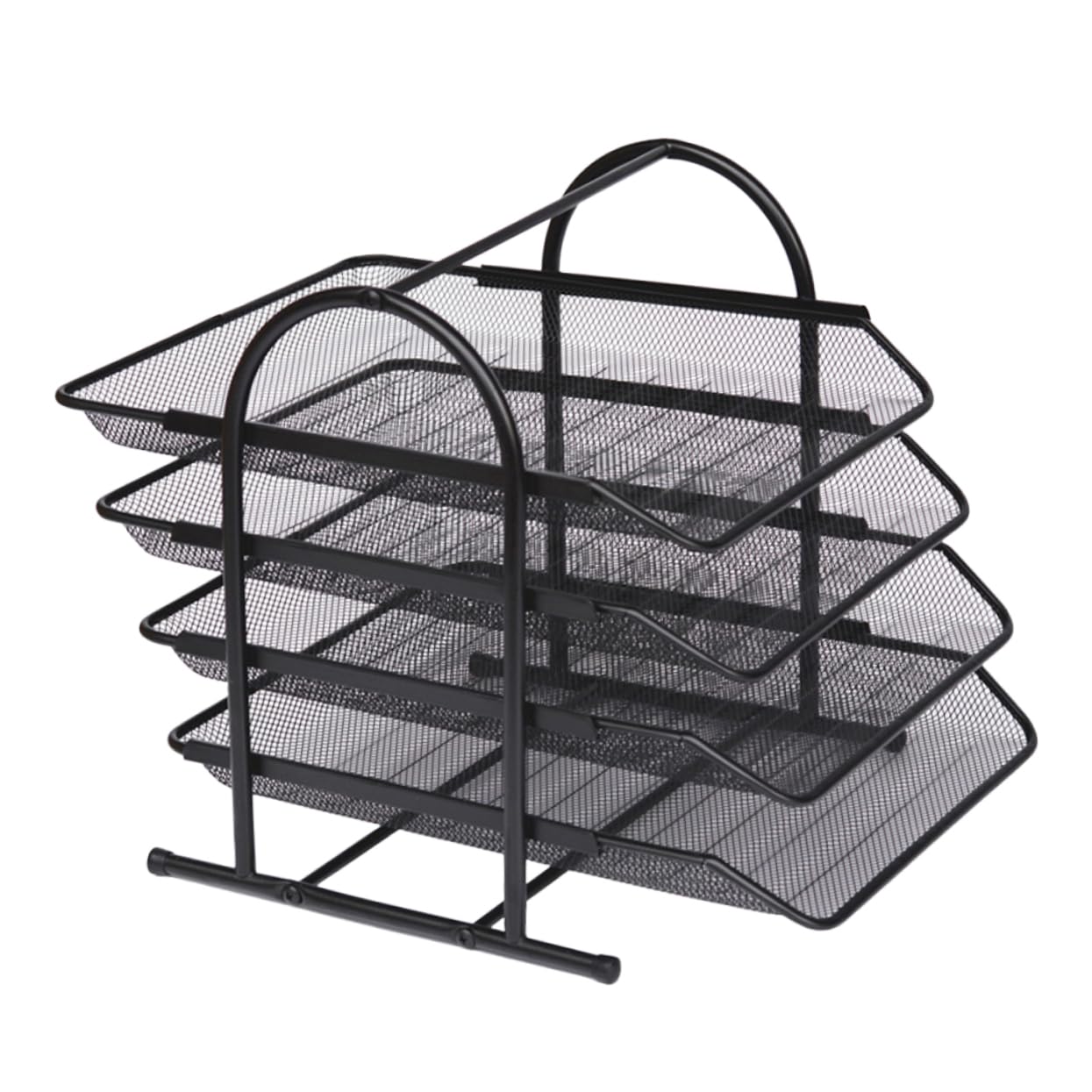 TEHAUX 1 Pieza 4 Escritorio Revistero Metálico Organizador Clasificador De Documentos Estante De Almacenamiento De Archivos Bandeja De Metal Lapiz Metalico Red De Hierro Caja De Archivo