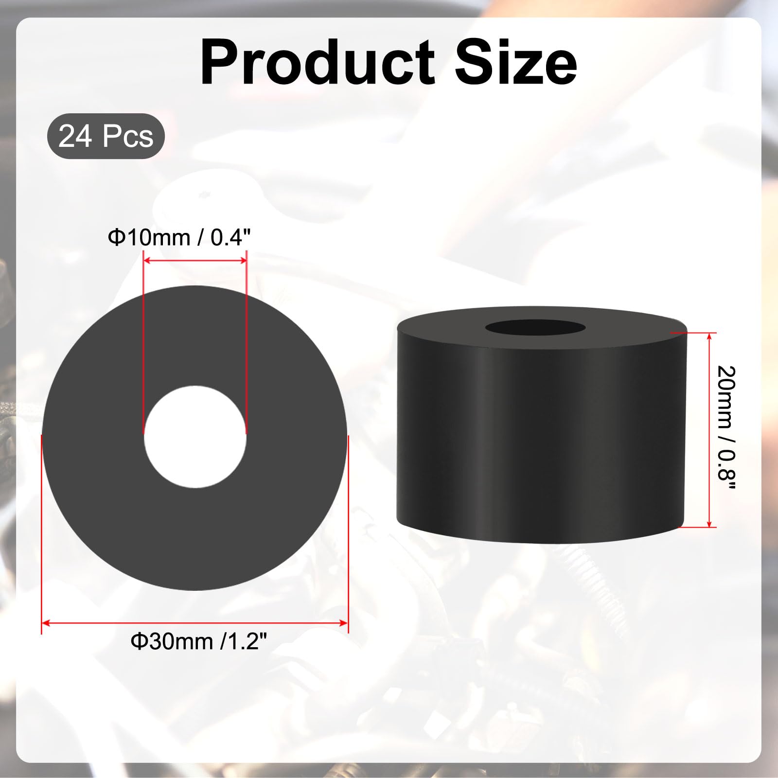 PATIKIL Multi Purpose Rubber Spacer - Image 2