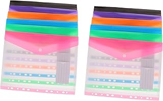 HONMEET 12Pçs Fichário De Arquivo Fichário De Escritório Protetores De Bolso Fichário De Plástico Pastas Transparentes Pastas De Arquivo Pp Blinder Fornecimento De A4 Blinder