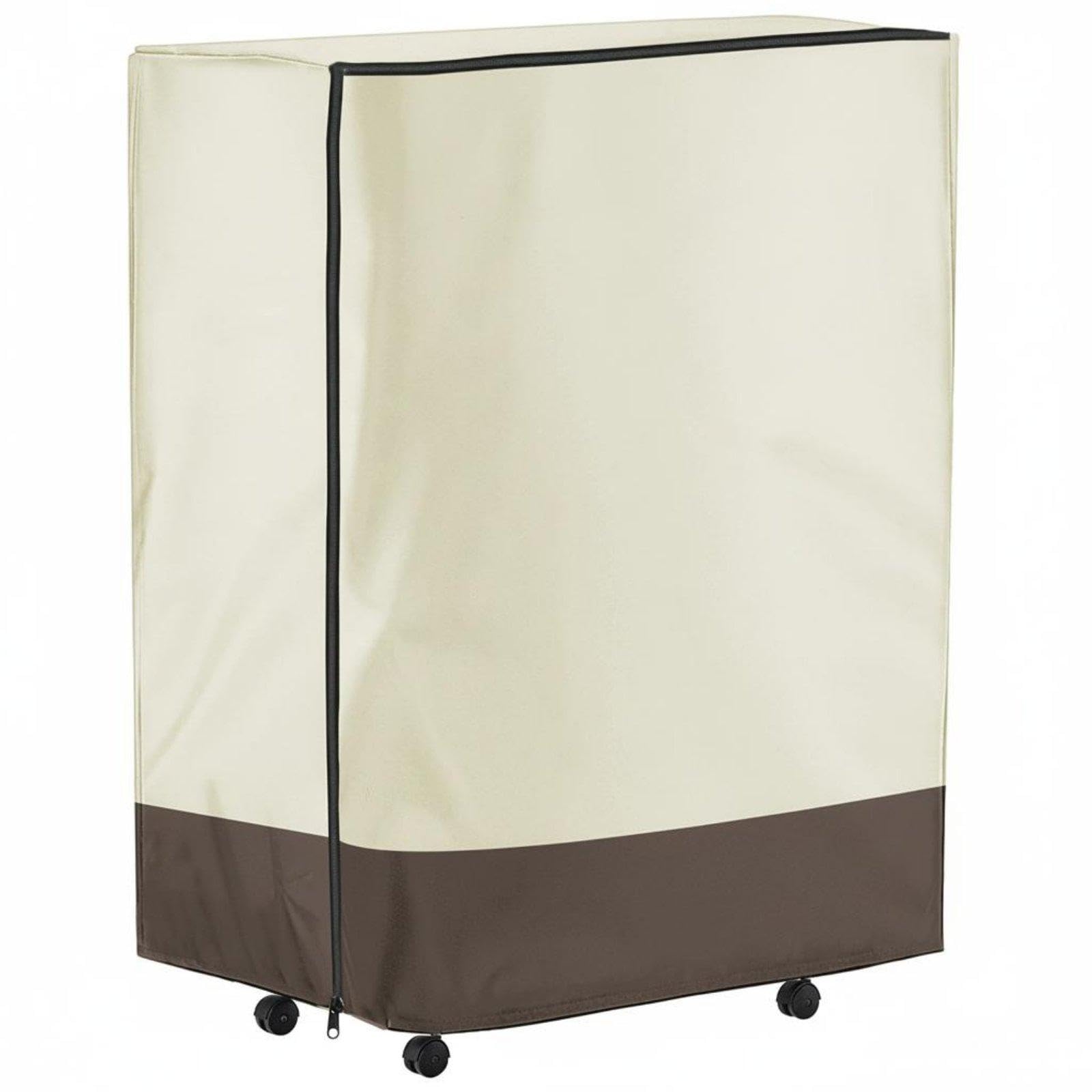 Folding Bed Cover Dustproof Portable Cot Dust Cover Waterproof Guest Bed Protector for Outdoor Beige-Coffee 102-33-104cm-image-20