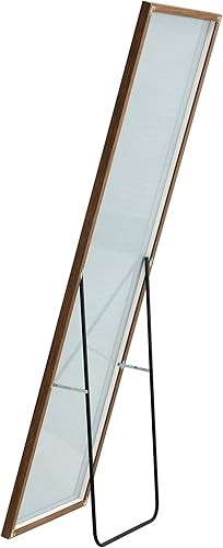 Miniatura 2 de Tzou Espejo de longitud completa de 65 x 23 pulgadas, montado en la pareden el suelo, espejo de tocador con marco de madera para sala de estar,