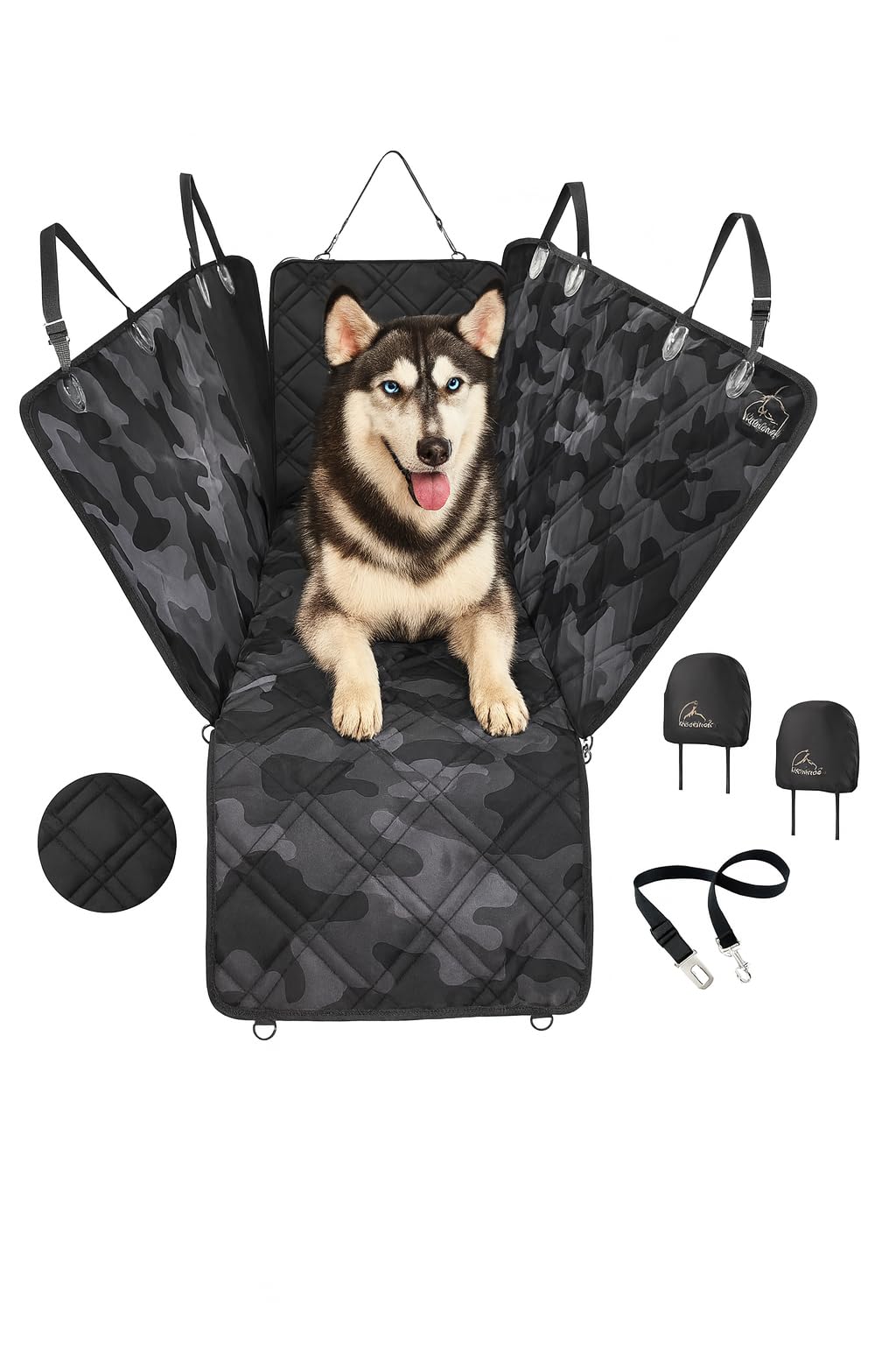 Meadowlark Funda de Asiento de Coche para Perro, Extra Resistente, Extra Acolchada, Antideslizante, Protector de Asiento Trasero Resistente al Agua para Coches, Camiones y SUV (60 Pulgadas de Ancho x