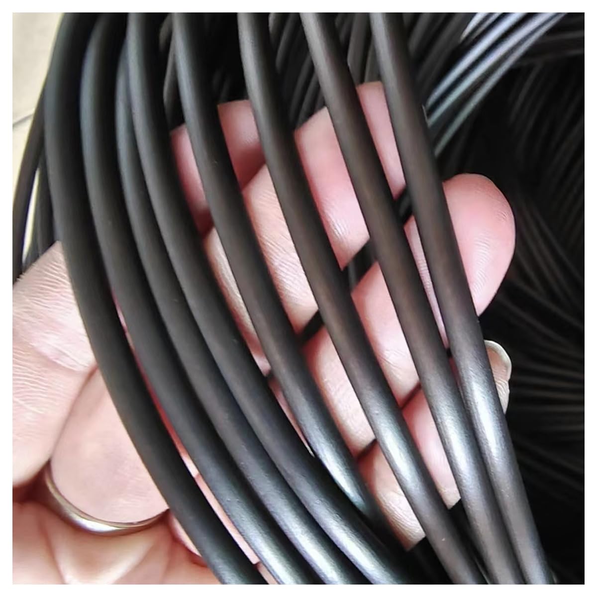 Queenbox 4.2mm 196.8ft Round Plastic Rattan Basket, Faux Wicker Repair Material for DIY Weaving Patio Furniture Sofa Chair Table, P02