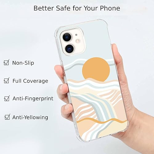Miniatura 2 de Funda de teléfono retro con diseño de olas de verano de arcoíris compatible con iPhone 12iPhone 12 Pro, funda protectora de poliuretano