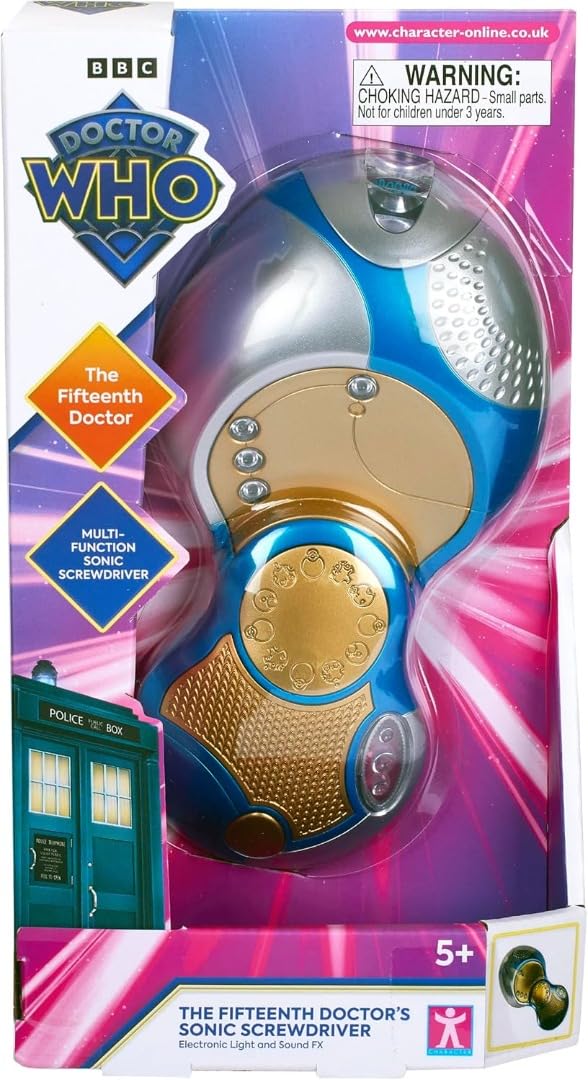 TJM Doctor The Fifteenth Doctor's Sonic Screwdriver Toy, Electronic Light and Sound FX
