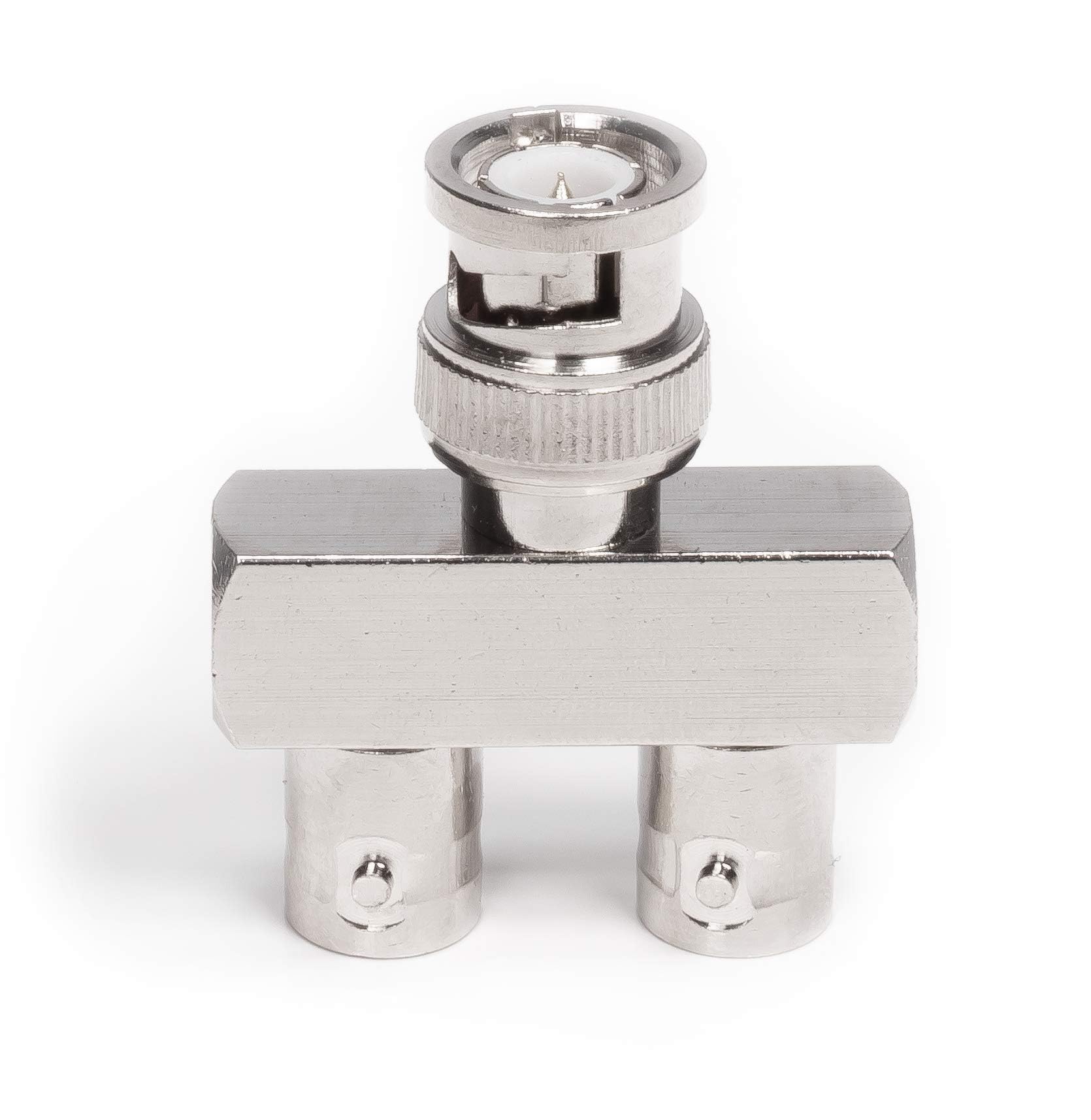 THE CIMPLE CO 1x2 BNC Y Splitters for SDI, HD-SDI, CCTV, BNC - 1-Input, 2-Output Coaxial Cable Extensions - 1 Male Port to 2 Female Ports - 25 Pack