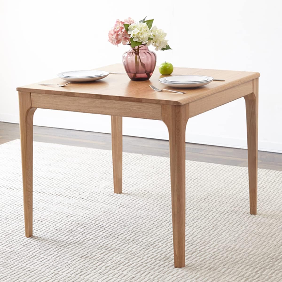 MU RONG Nordic Small Square Dining Table 4 Person Solid