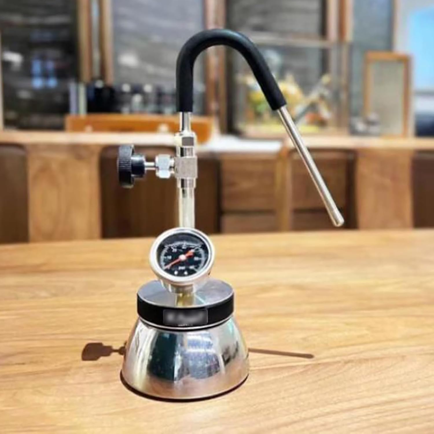 Macchina For Schiumare Acqua Bollente A Vapore, Montalatte Da Esterno, Con Ugello A 3 Fori, Bollitore In Acciaio Inossidabile, Riscaldamento A Induzione, Con Manometro Della Pressione Dell'aria