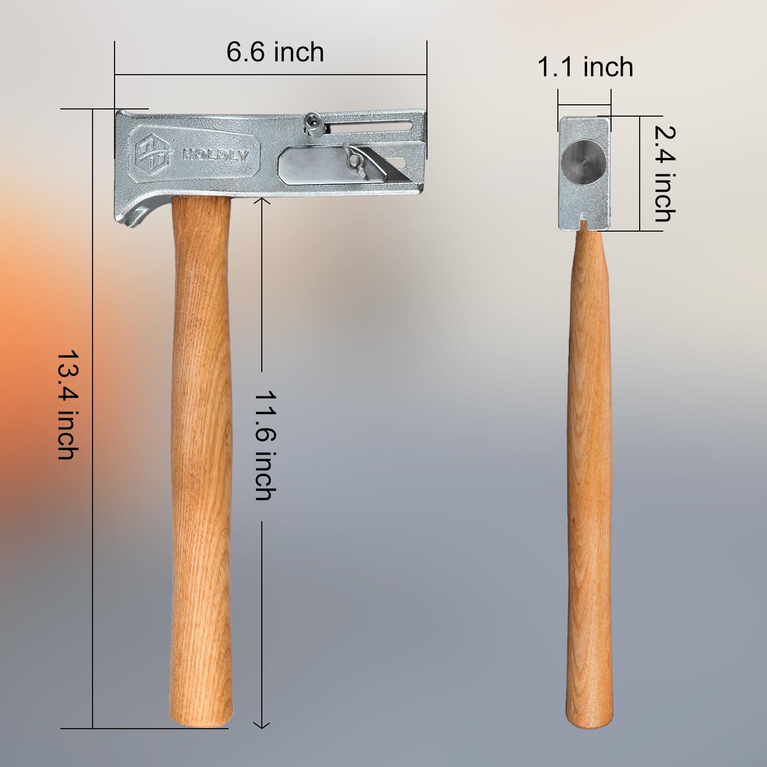 Holdly Hacha magnética para techos de 481.9 g para una instalación rápida de clavos y tapas de fieltro