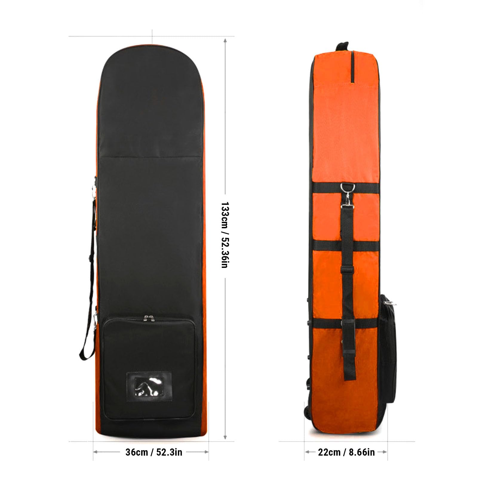 Dilwe Borsa da Viaggio da Golf, Copertura Pieghevole per Mazza da Golf in Poliestere con Ruote 36x22x133 Cm Approvata Dalla Compagnia Aerea per Uomo Accessori e Portaoggetti